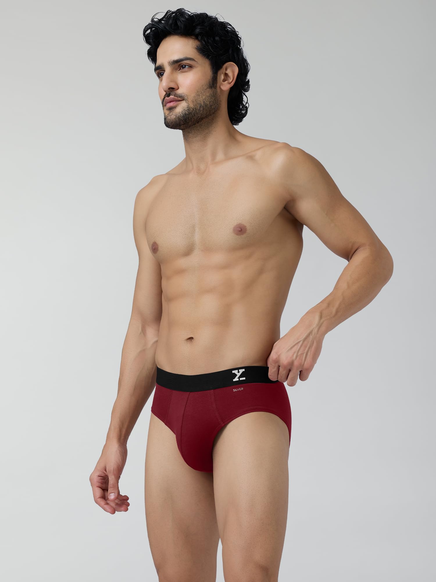 XYXX Men's Aero Briefs - Black Dark Maroon - Image 5