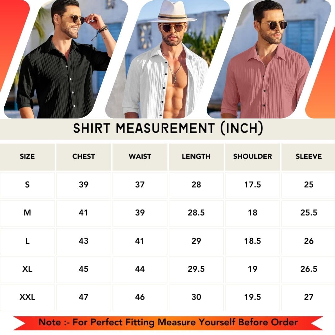 FINIVO Men's Long Sleeve Cotton Shirt - Image 5