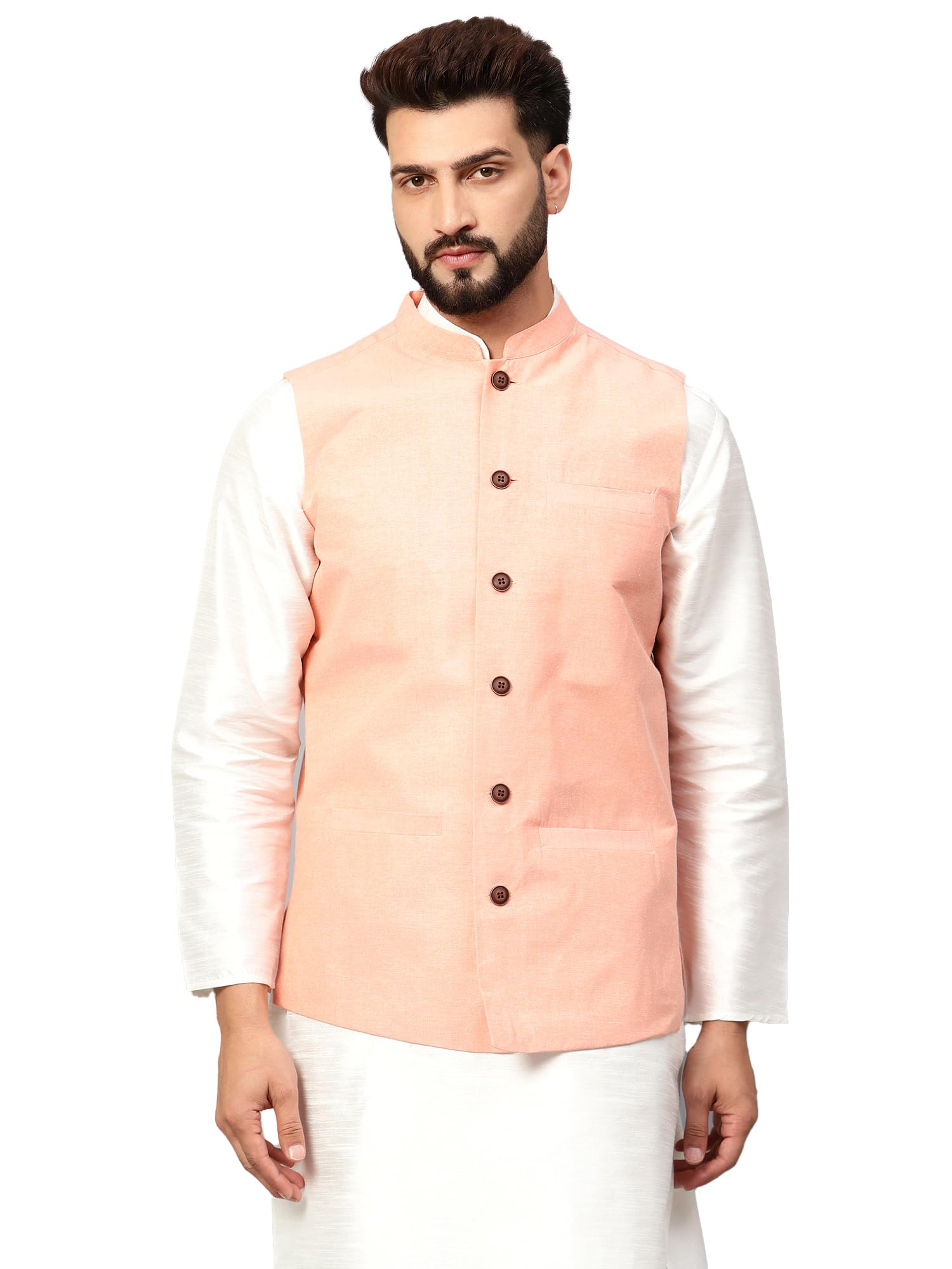 Chikan Men Nehru Jacket - Solid Ethnic