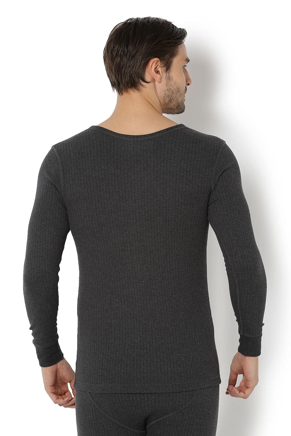 Van Heusen Men's Charcoal Melange Thermal Top - Image 2
