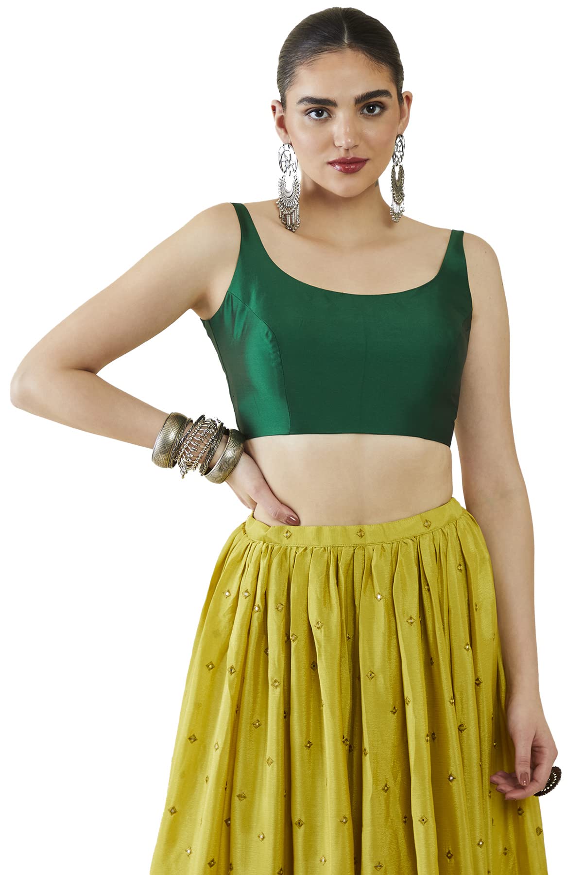 Soch Women's Green Taffeta Blouse