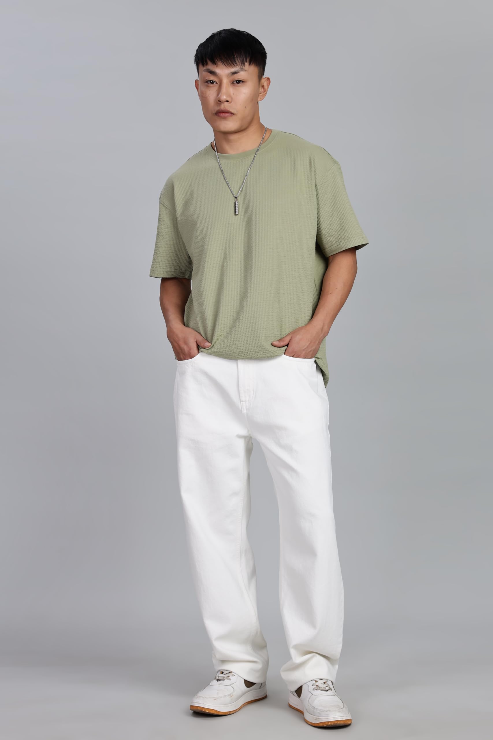 INKD Men's Relaxed Jeans - Frost White - Image 5