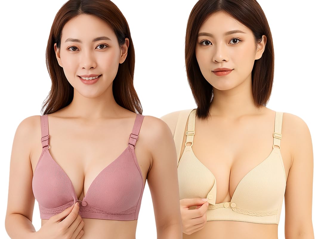Celary Nursing Bra for Women - Lightly Padded Cotton