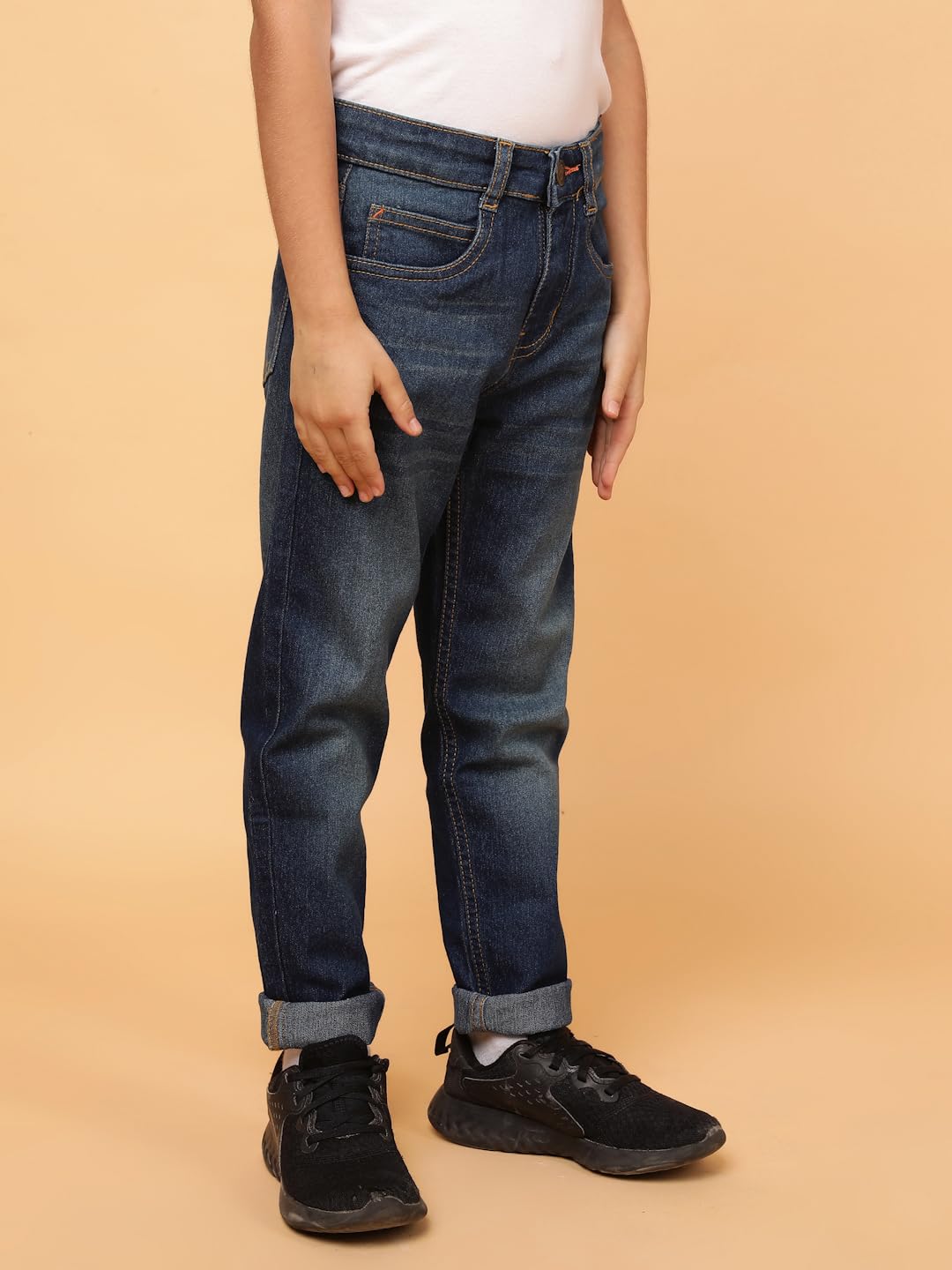 Tales Fashion Boys Faded Jeans - Dark Blue - Image 3