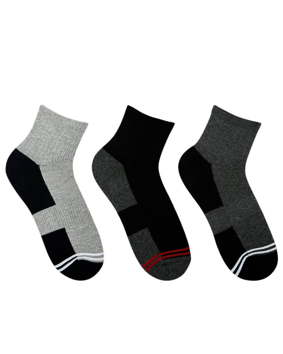 BALENZIA Men's Cushioned Ankle Socks - Multicolour