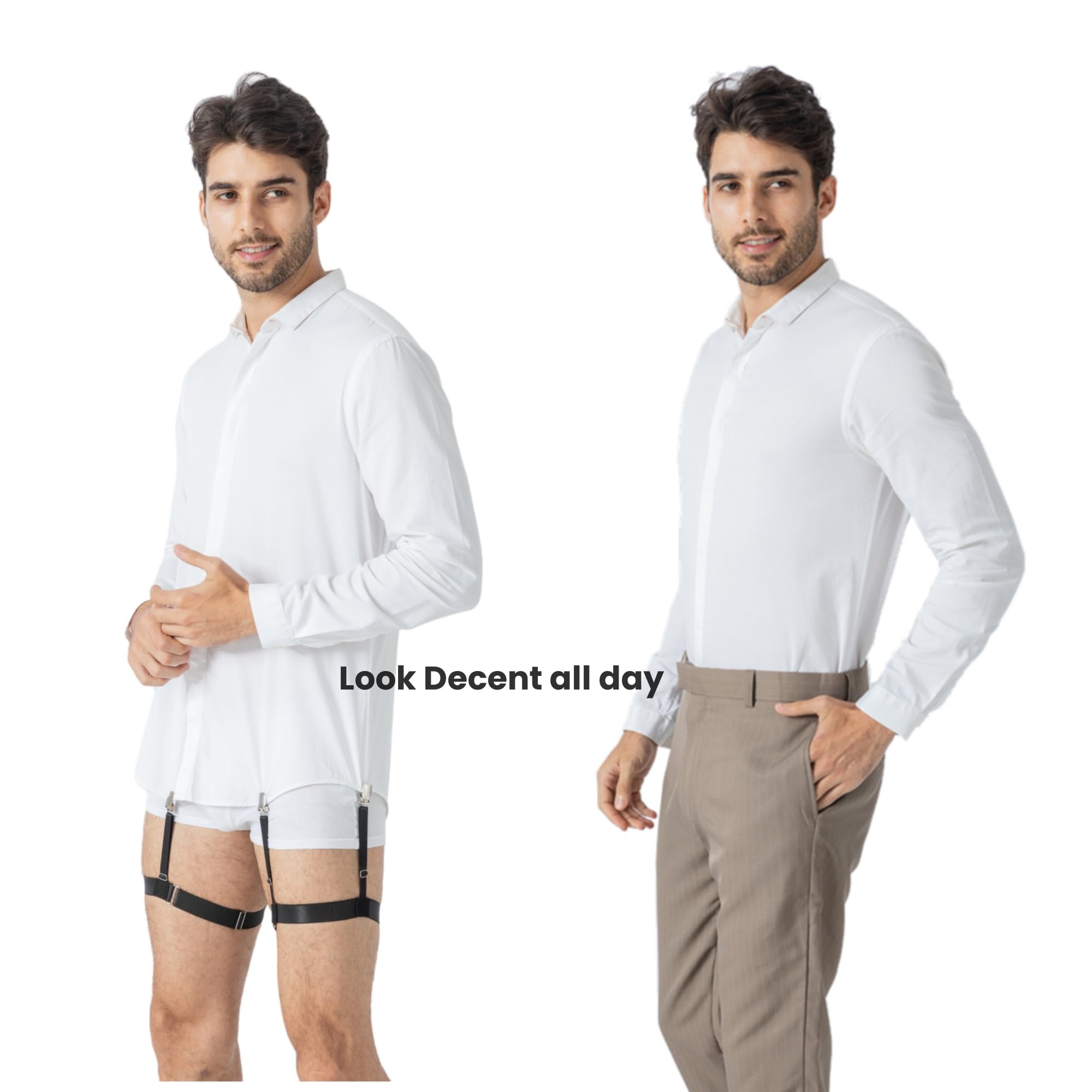 LazarsSpace Men's Shirt Stays - Adjustable - Image 4