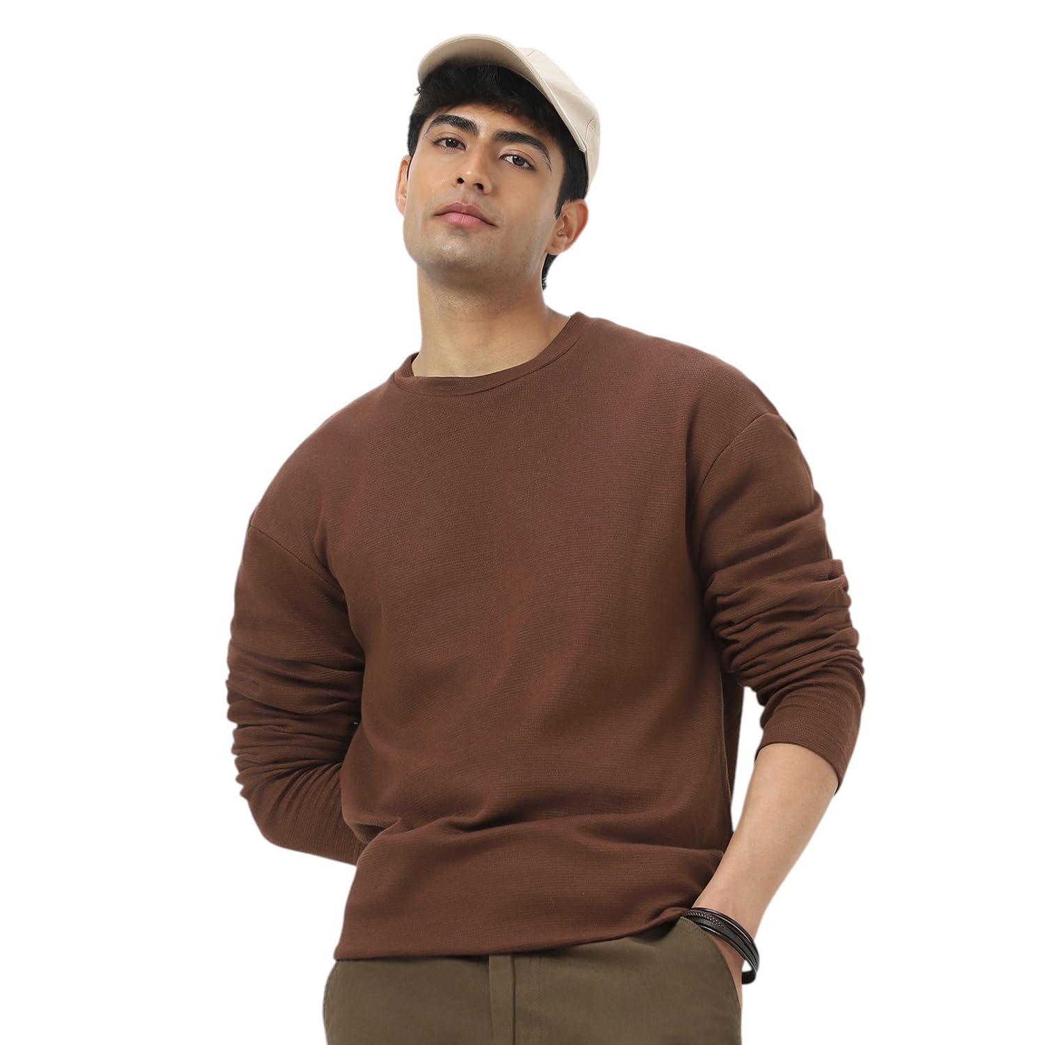 Urbano Fashion Men's Chocolate Brown T-Shirt