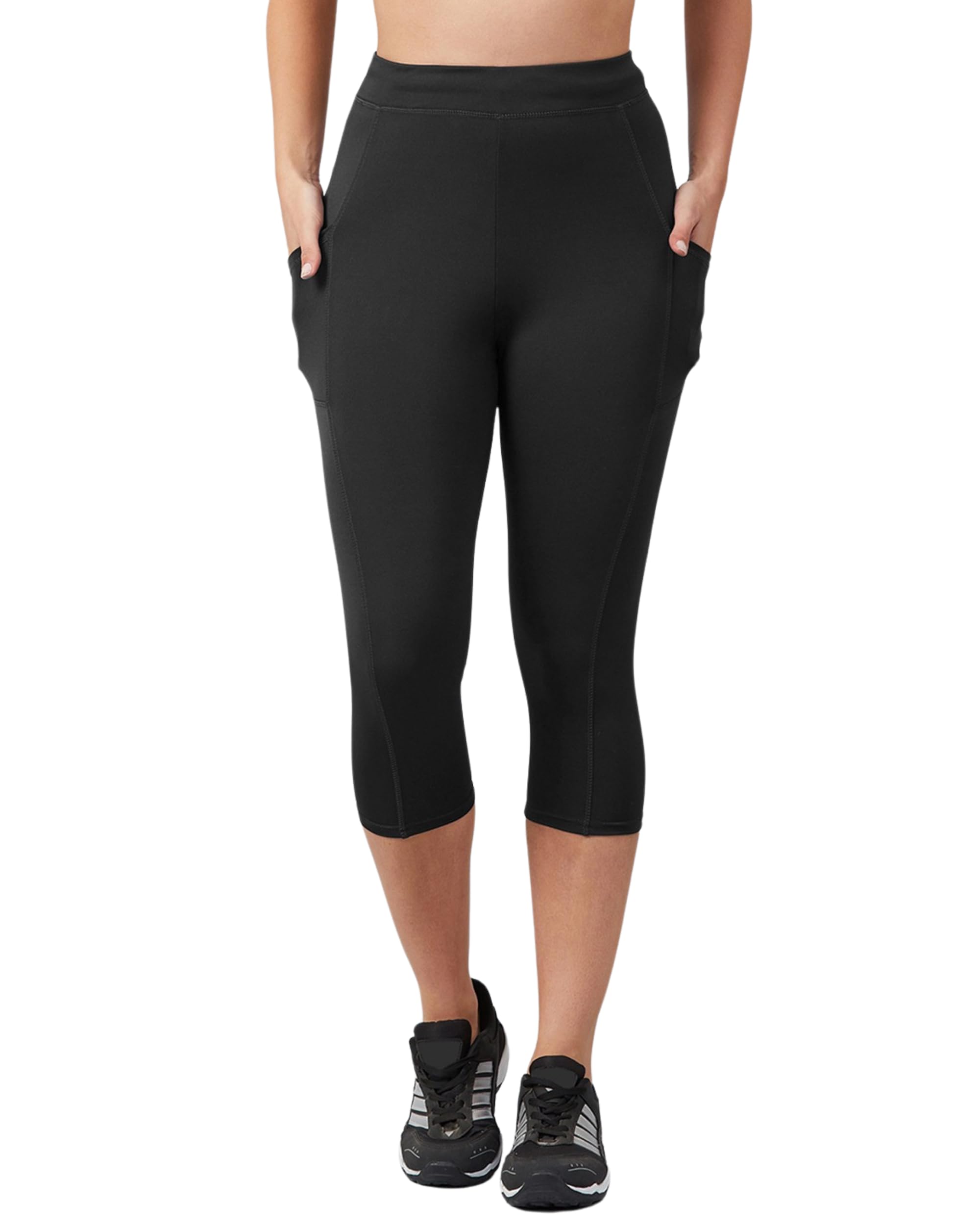 BLINKIN Gym Pants for Women - Capri with Side Pockets