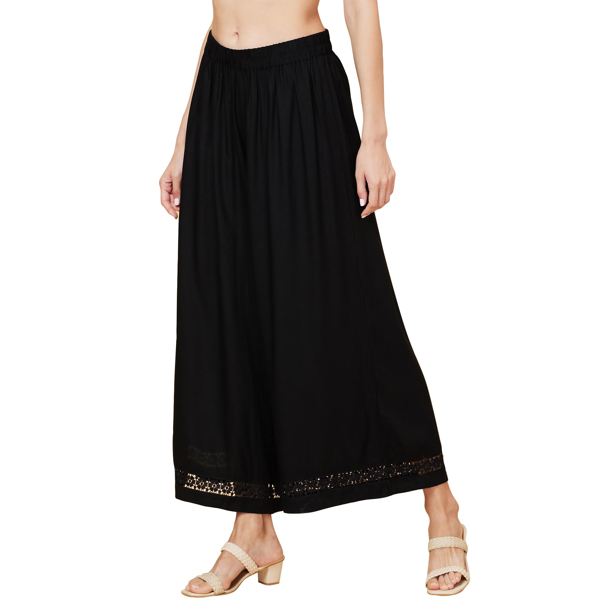 Globus Women's Black Ethnic Palazzo - Image 4