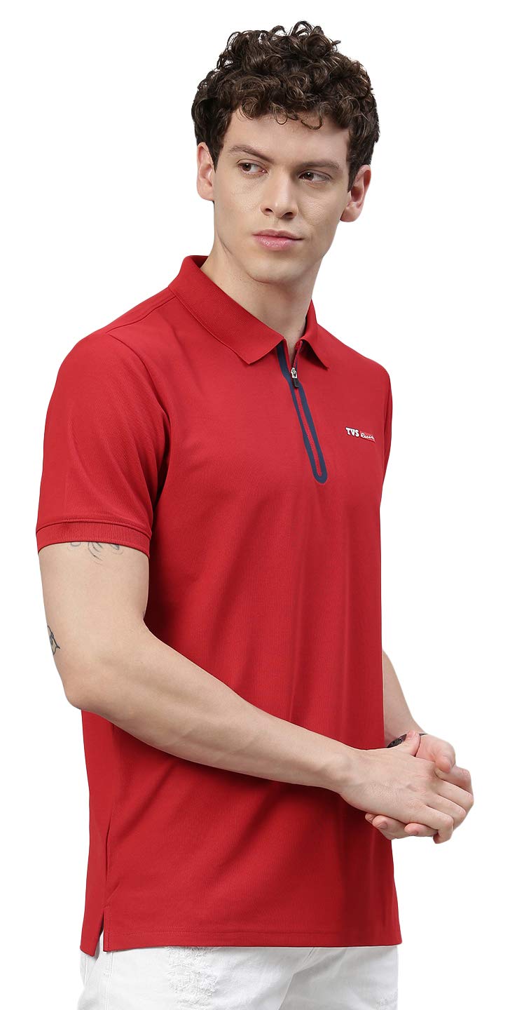 TVS Racing Polo T Shirt - Red - Image 5
