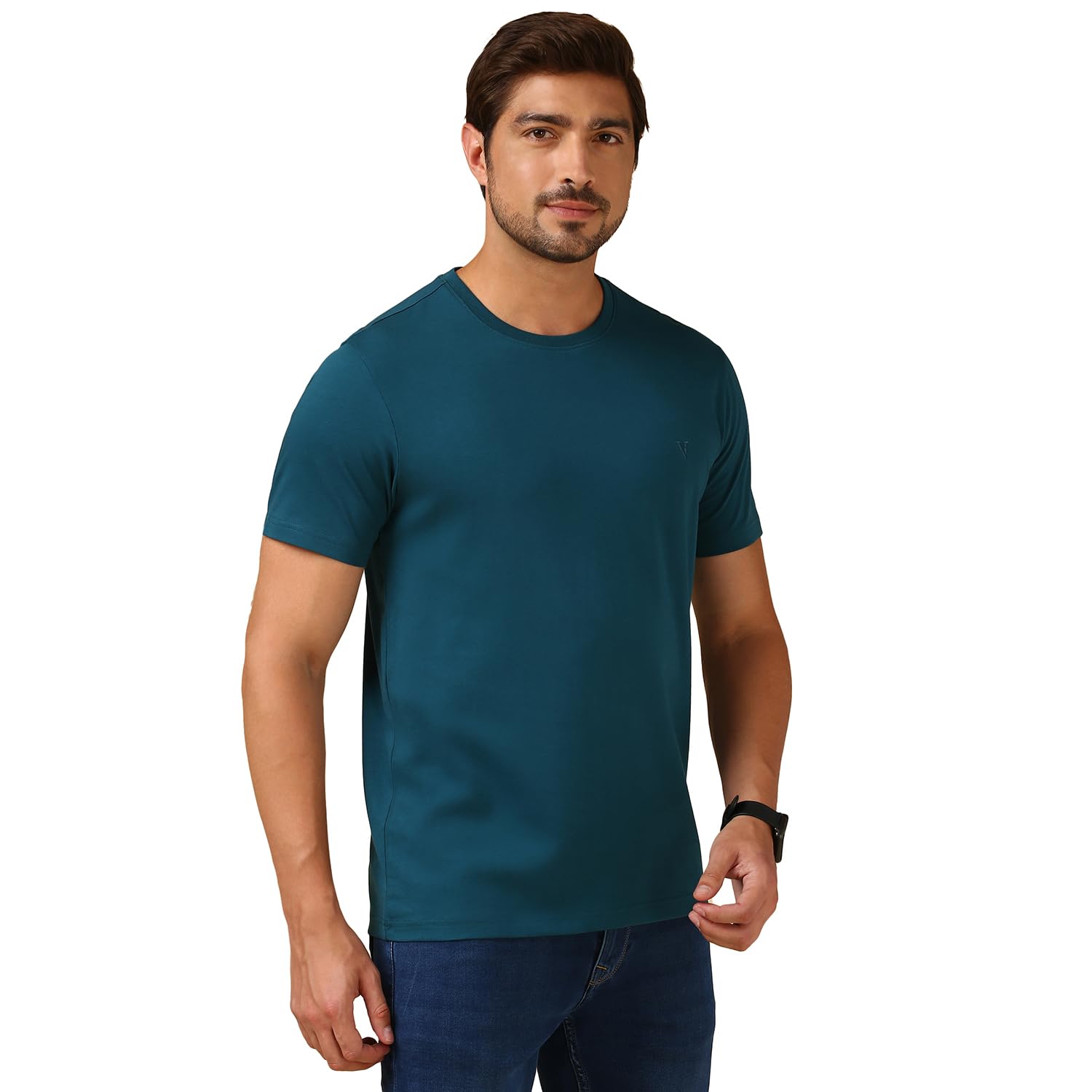 Van Heusen Men's Cotton Blend Solid T-Shirt - Image 4