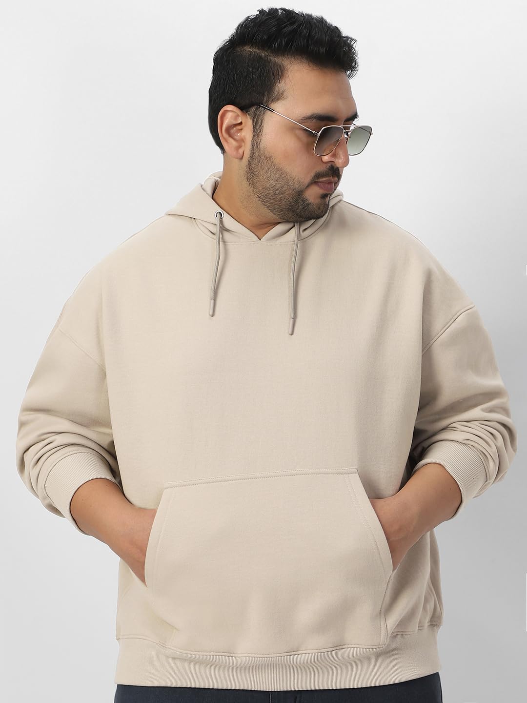 Urbano Plus Men's Cotton Hoodie - Silver - Image 2