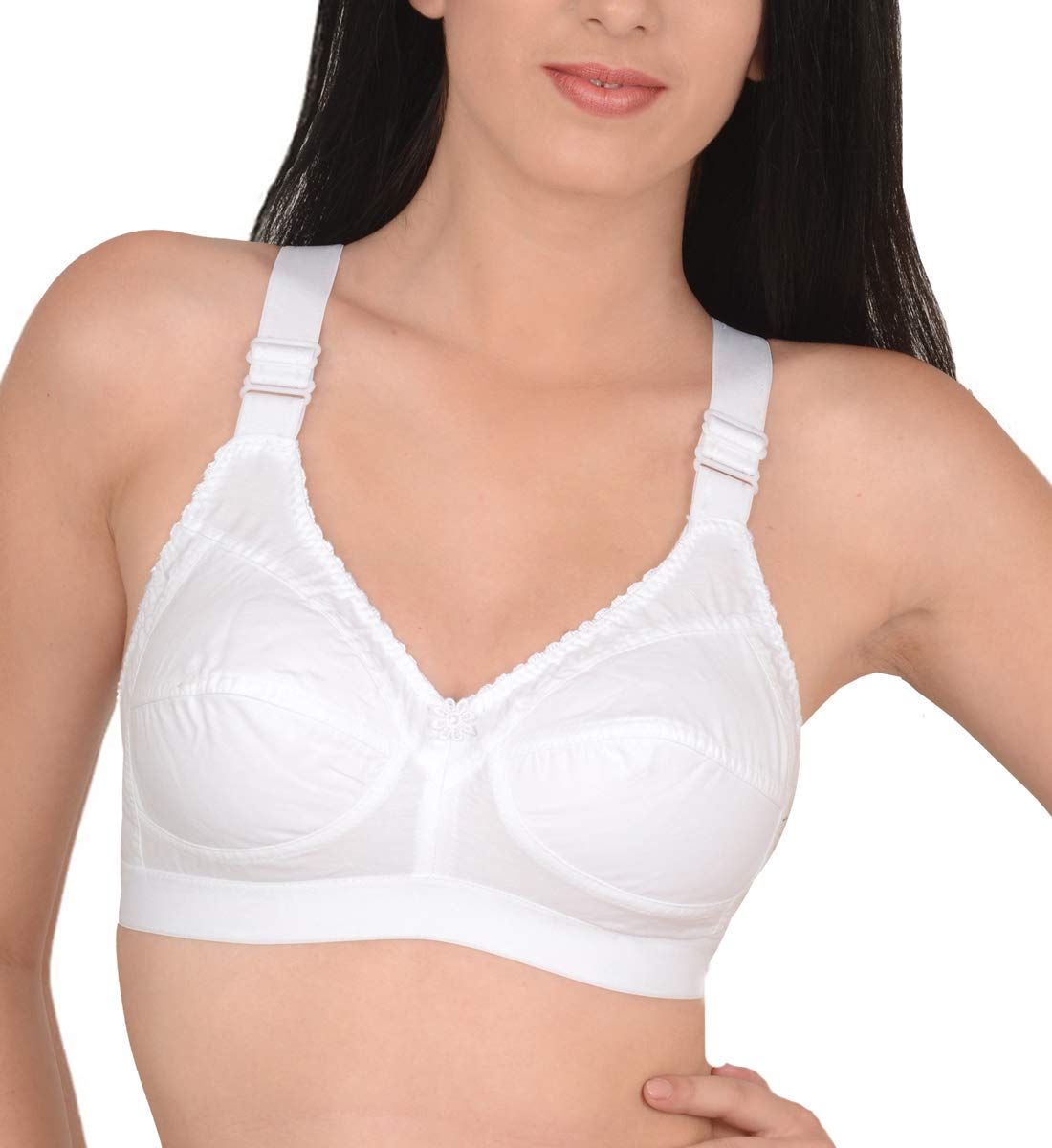 Softskin Cotton Non-Padded Bra for Women - White - Image 2