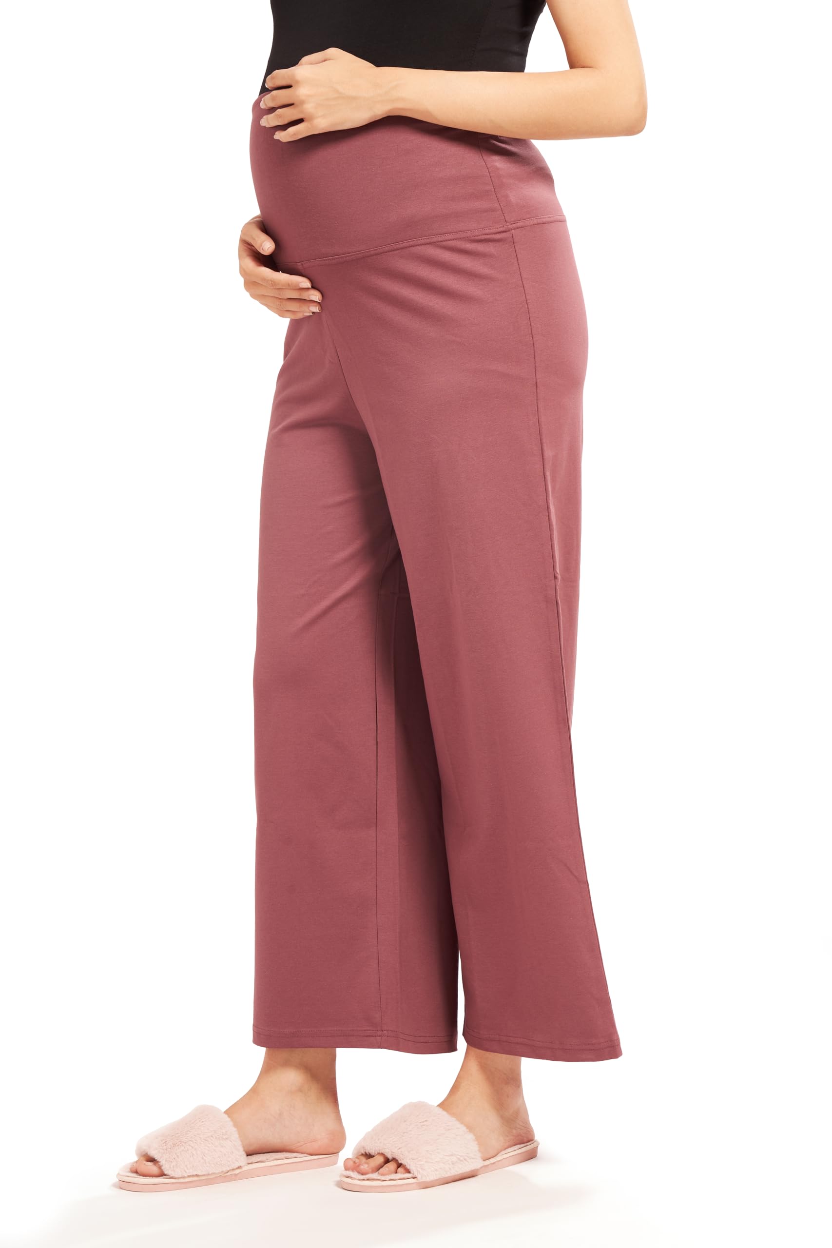 GarbGlide Maternity Pants for Women - Cotton Lycra - Image 3