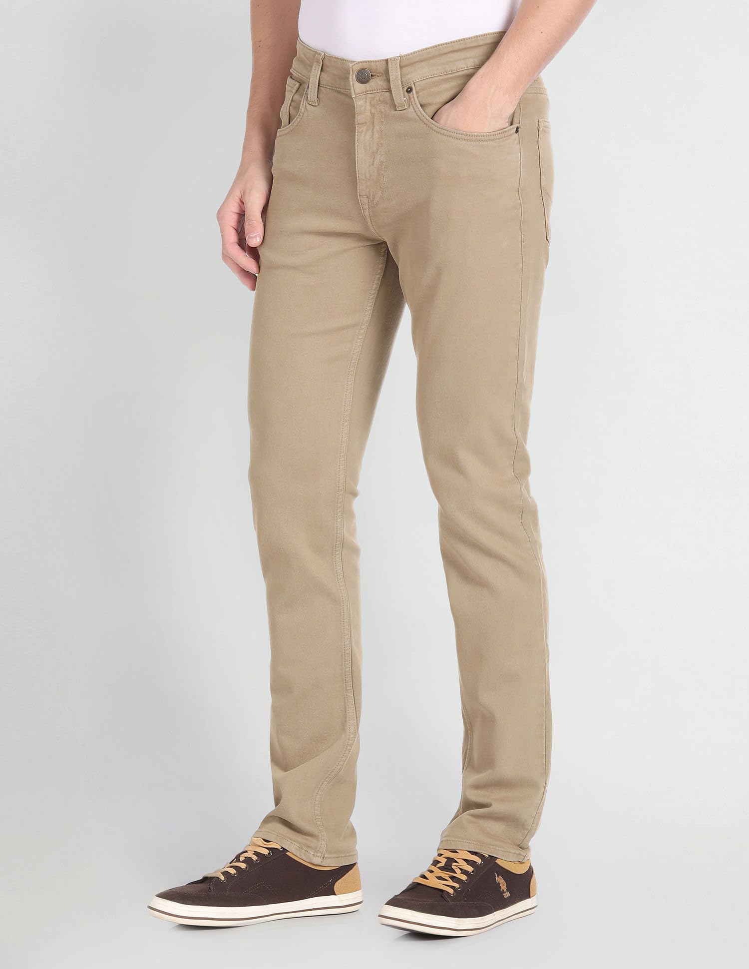 U. S. POLO ASSN. Men's Slim Jeans - Brown - Image 4