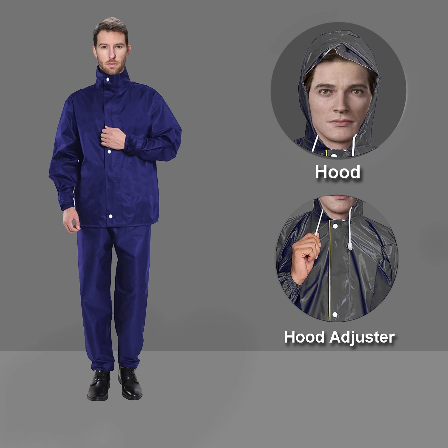 La Fashion Raincoat for Men - Blue - Image 3