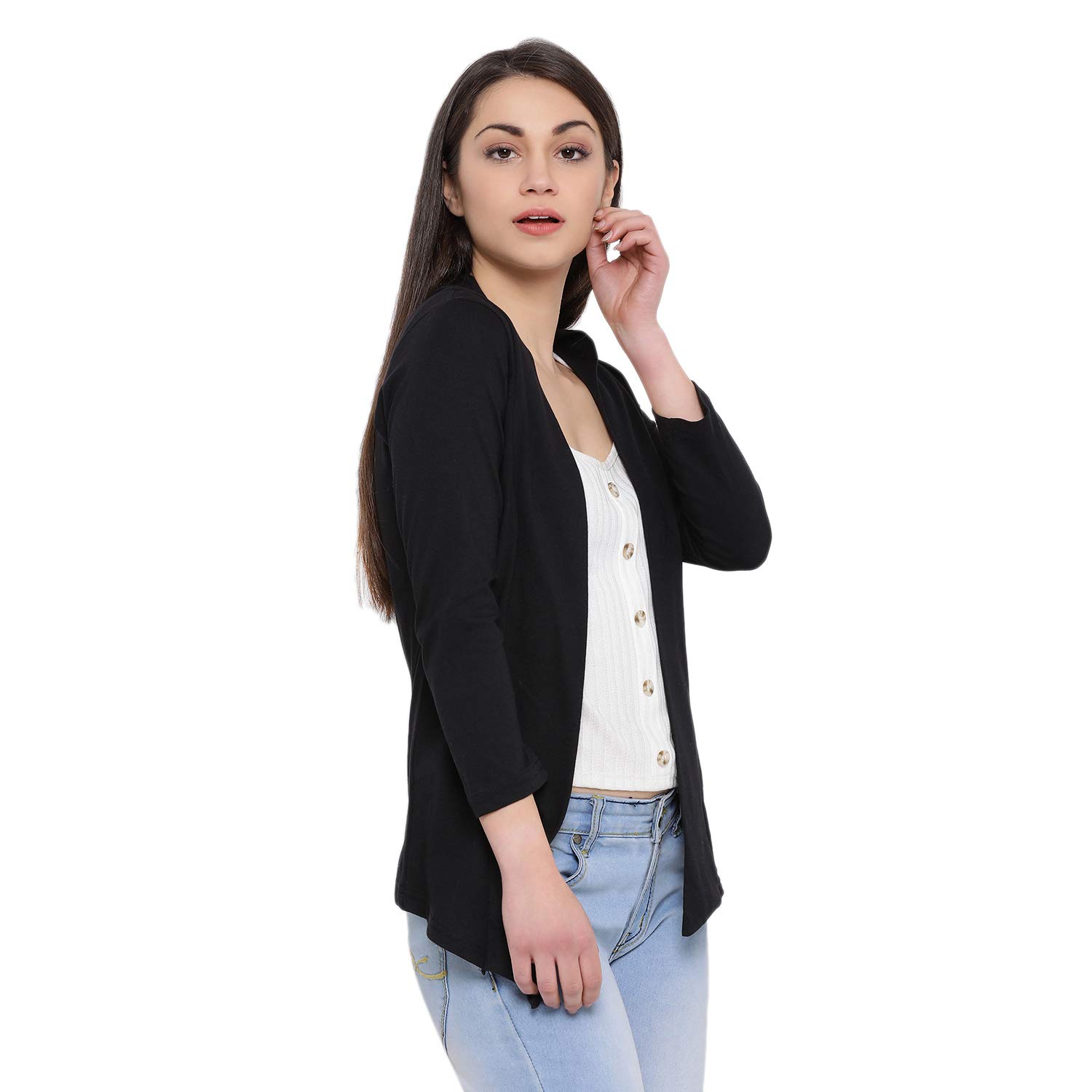 In Love Women's Black Cotton Shrug - Image 4
