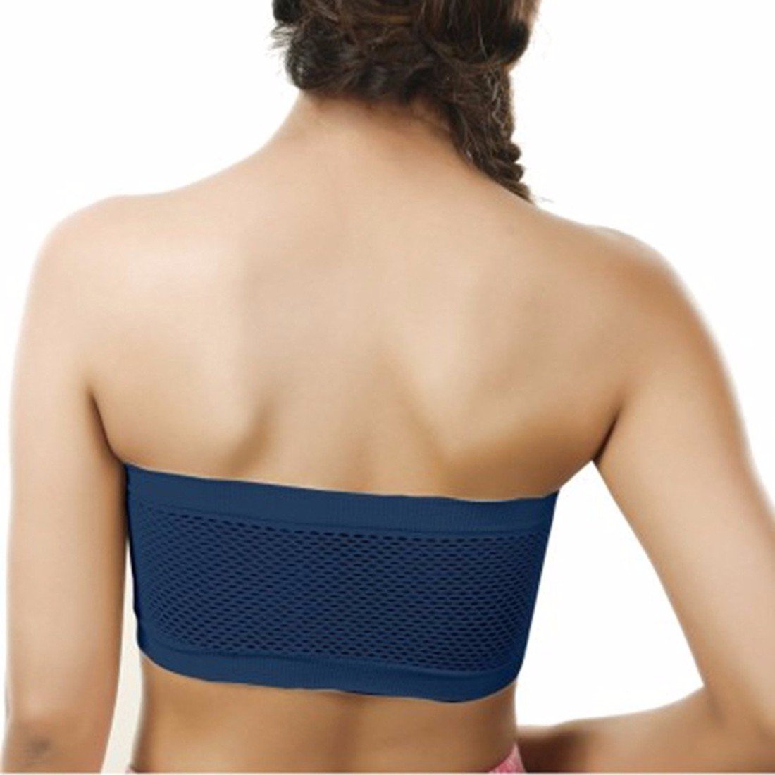 GLAMORAS Women's Cotton Spandex Seamless Tube Bra - Image 3