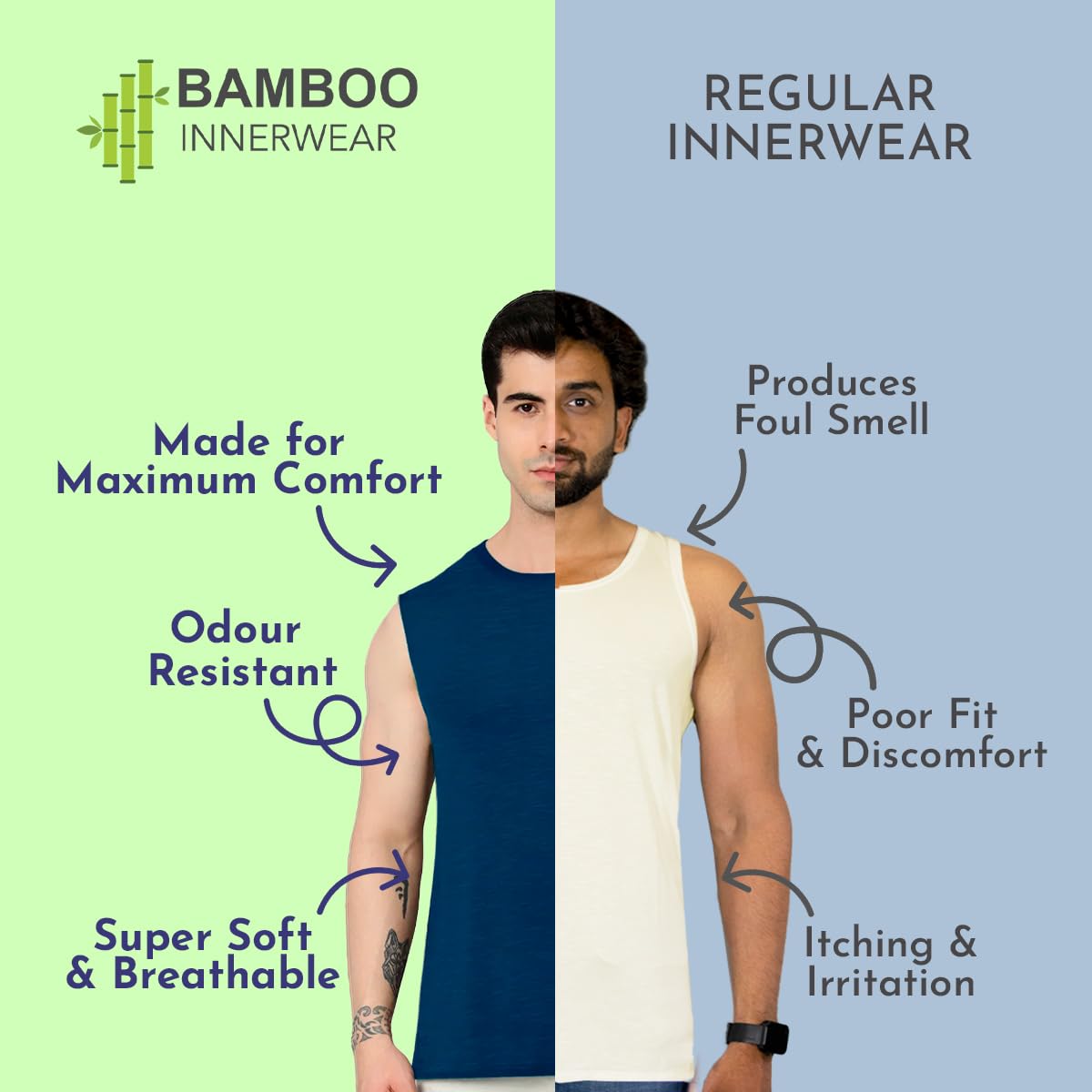 HEELIUM Bamboo Gym Vests for Men - Image 2