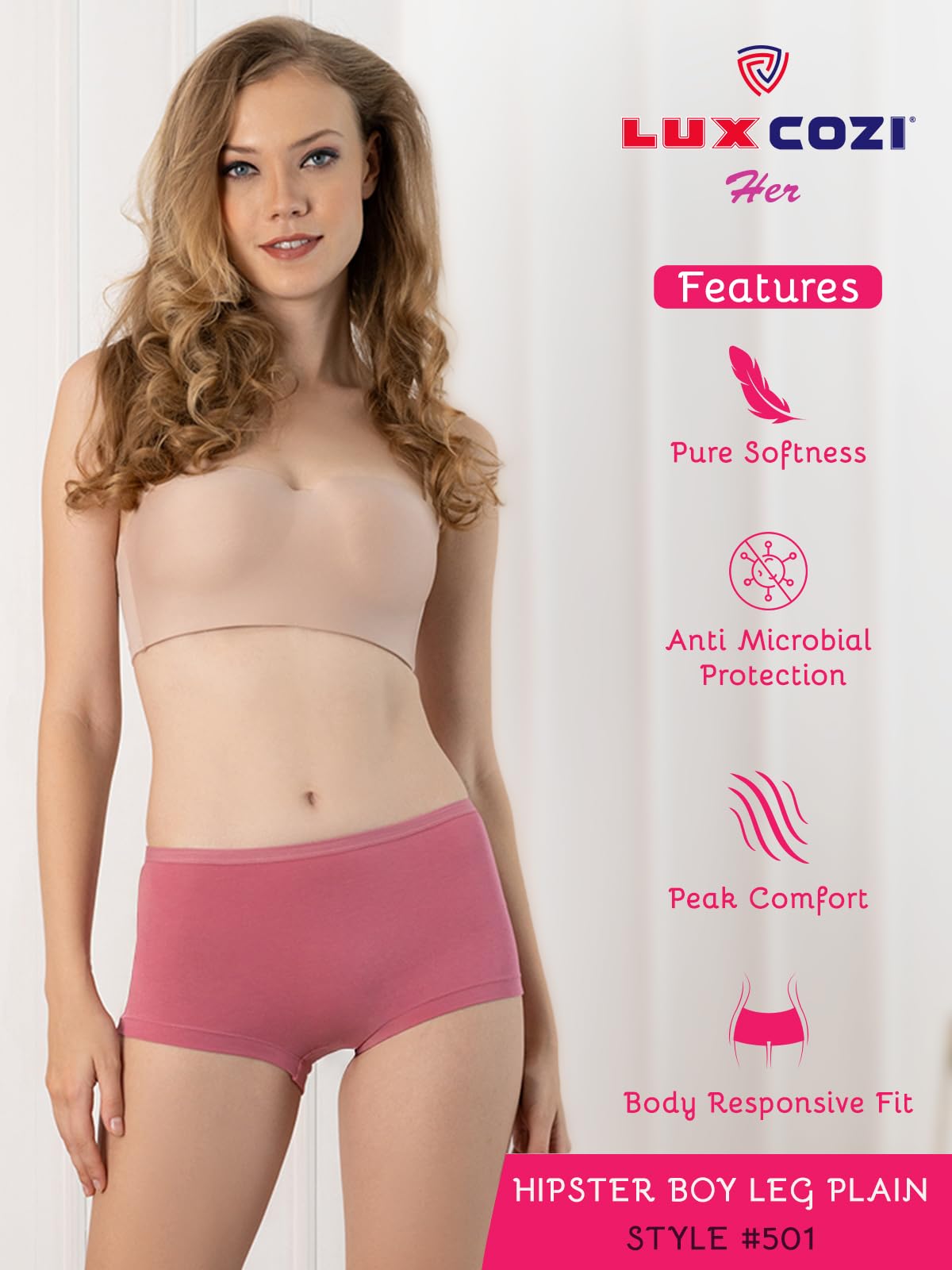 Lux Cozi Women Body Leg Boy Short Panties - Image 4