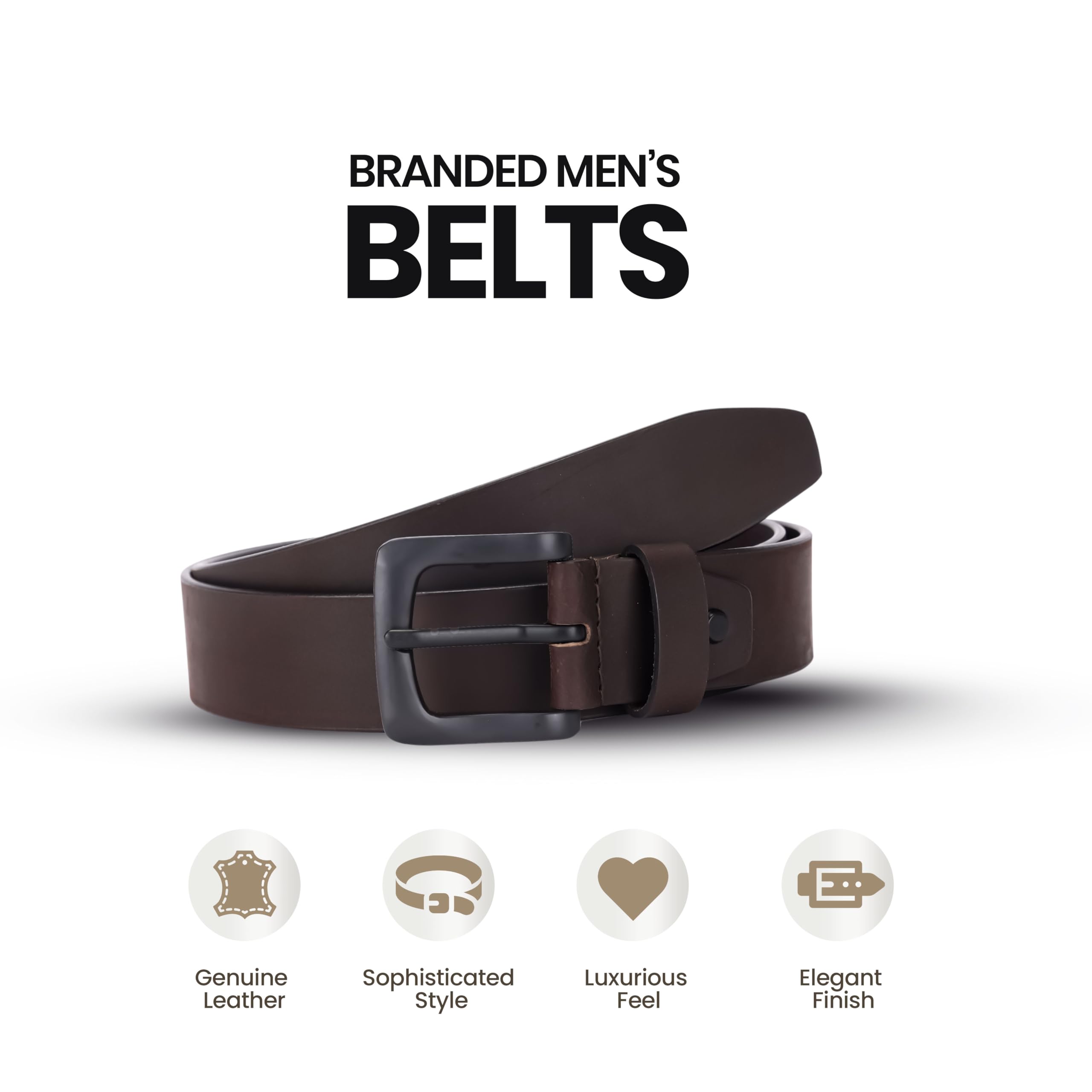 HAMMONDS FLYCATCHER Vintage Leather Belt for Men - Brown - Image 5
