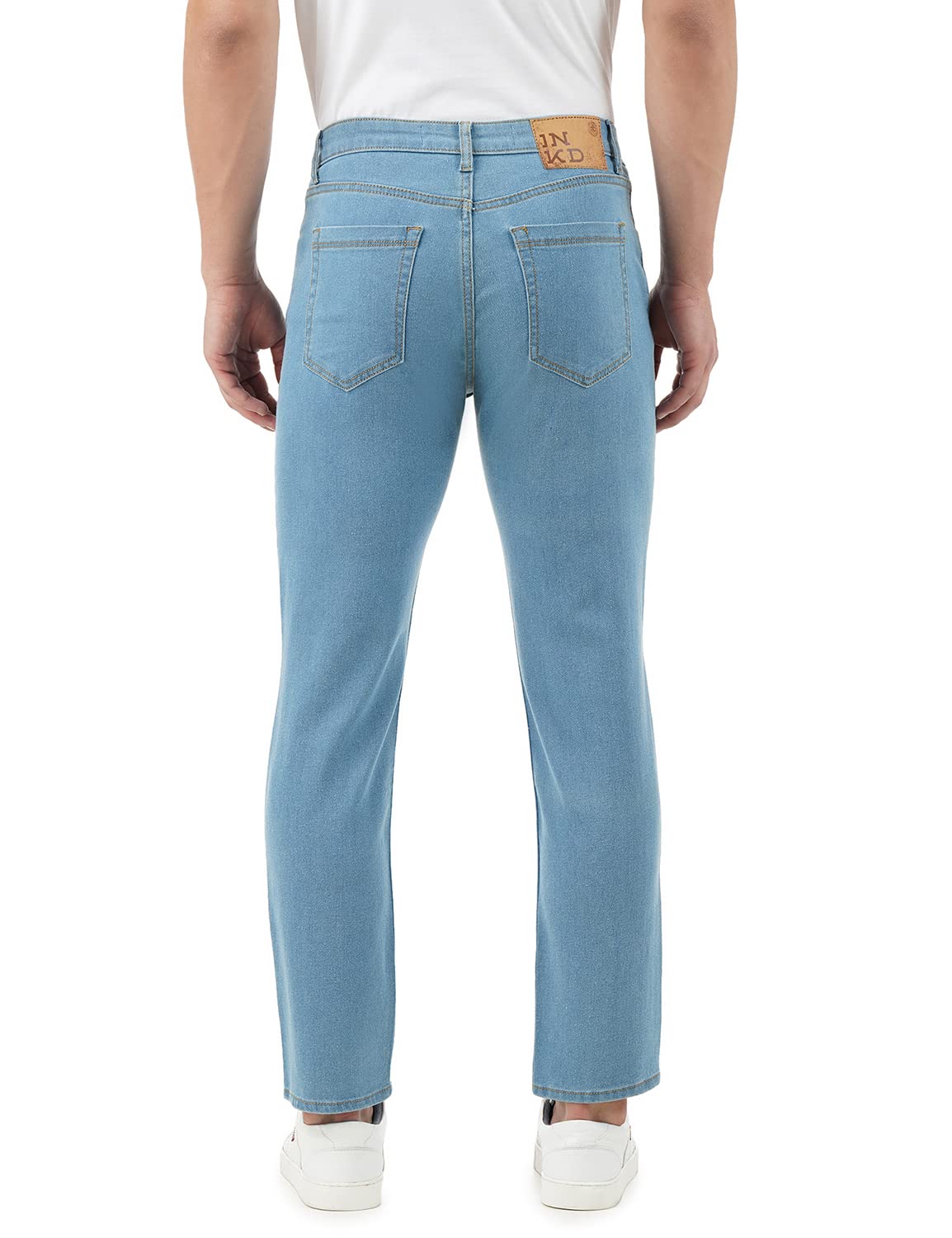 INKD Men Contrast Stitch Stretchable Jeans - Image 2