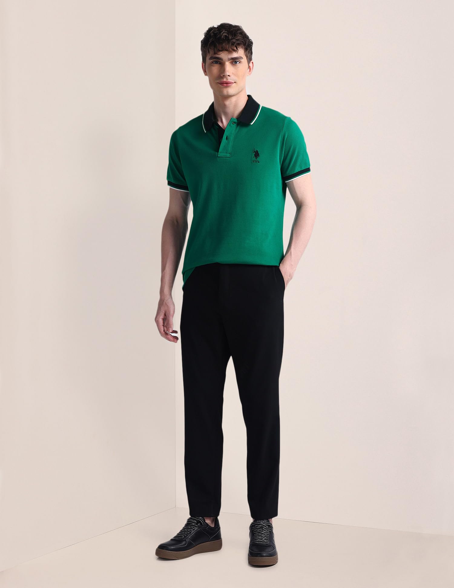 U.S. Polo Assn. Men's Green Polo Shirt - Image 3