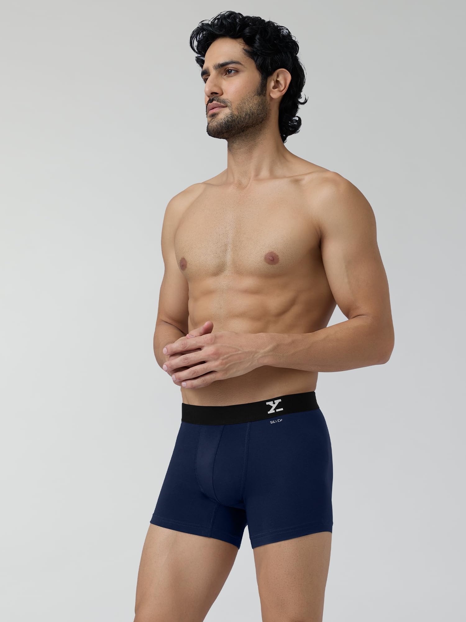 XYXX Men's Cotton Trunks - Blue Black Iris - Image 5