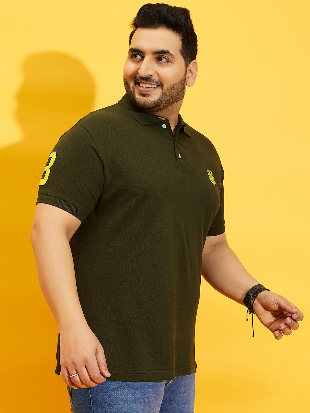 Bigbanana Men's Regular Fit Polo - Olive - Image 4