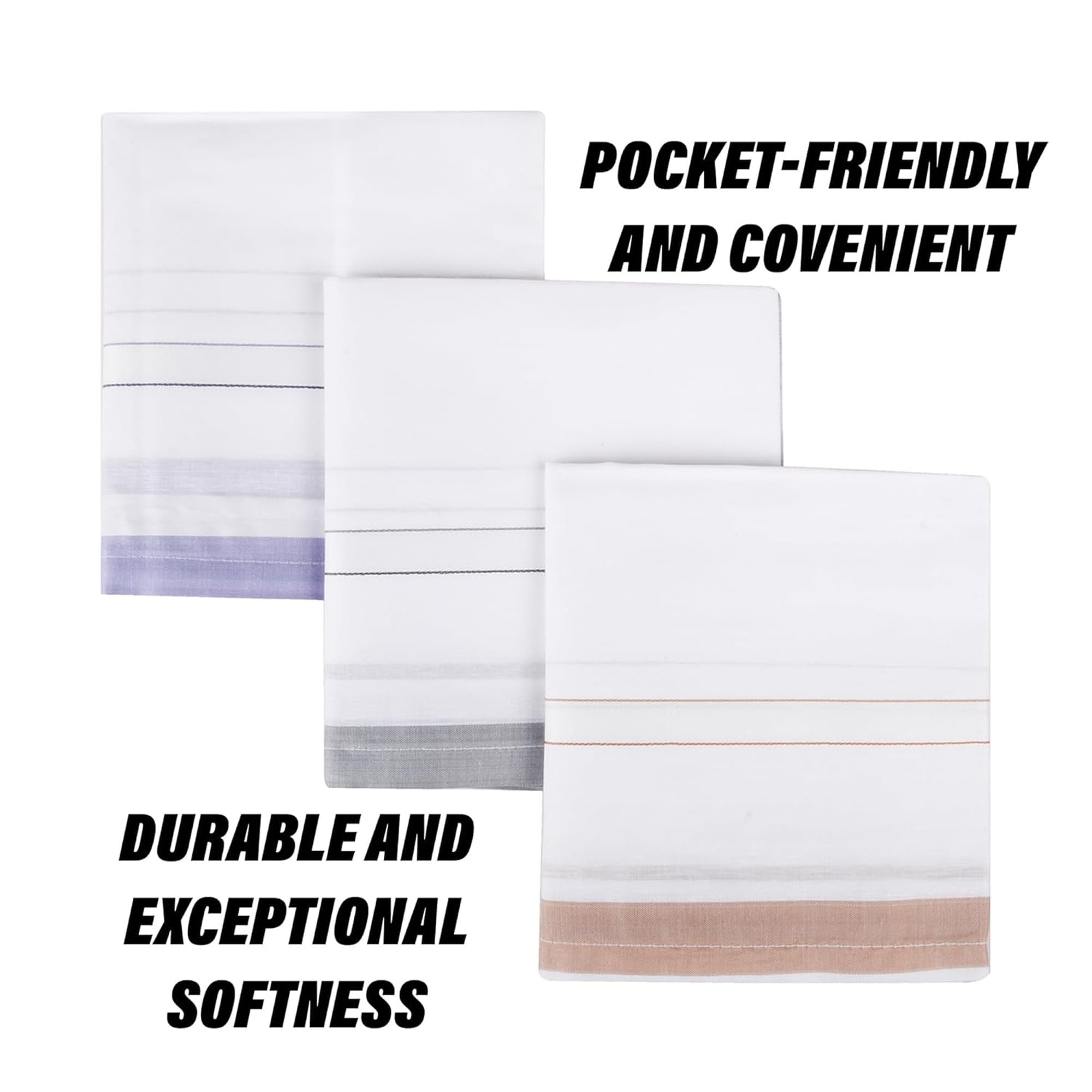 Men's Cotton Handkerchief - White - Image 5