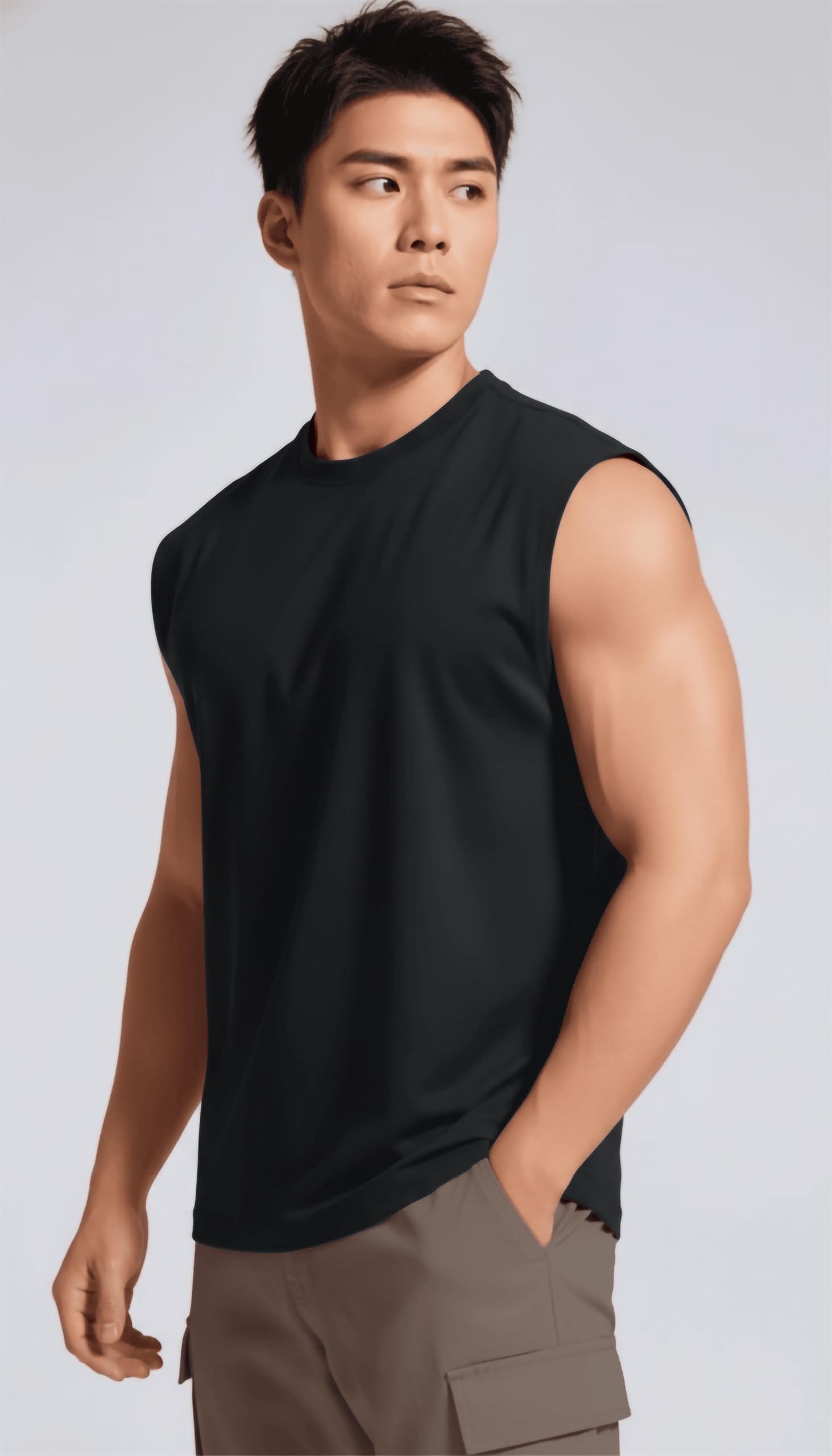 JUARI Men Multicolour Cotton Sleeveless Gym Vest - Image 3