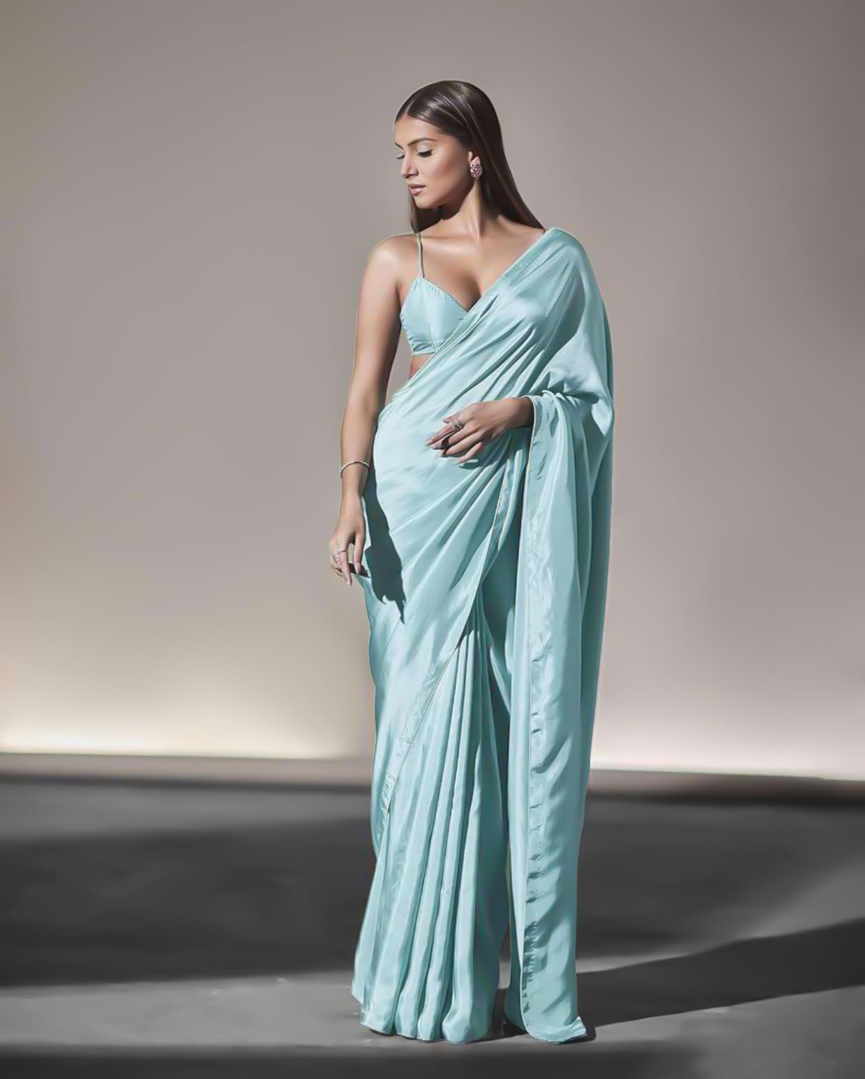 FABIAN FASHION Women Satin Silk Saree - Image 4