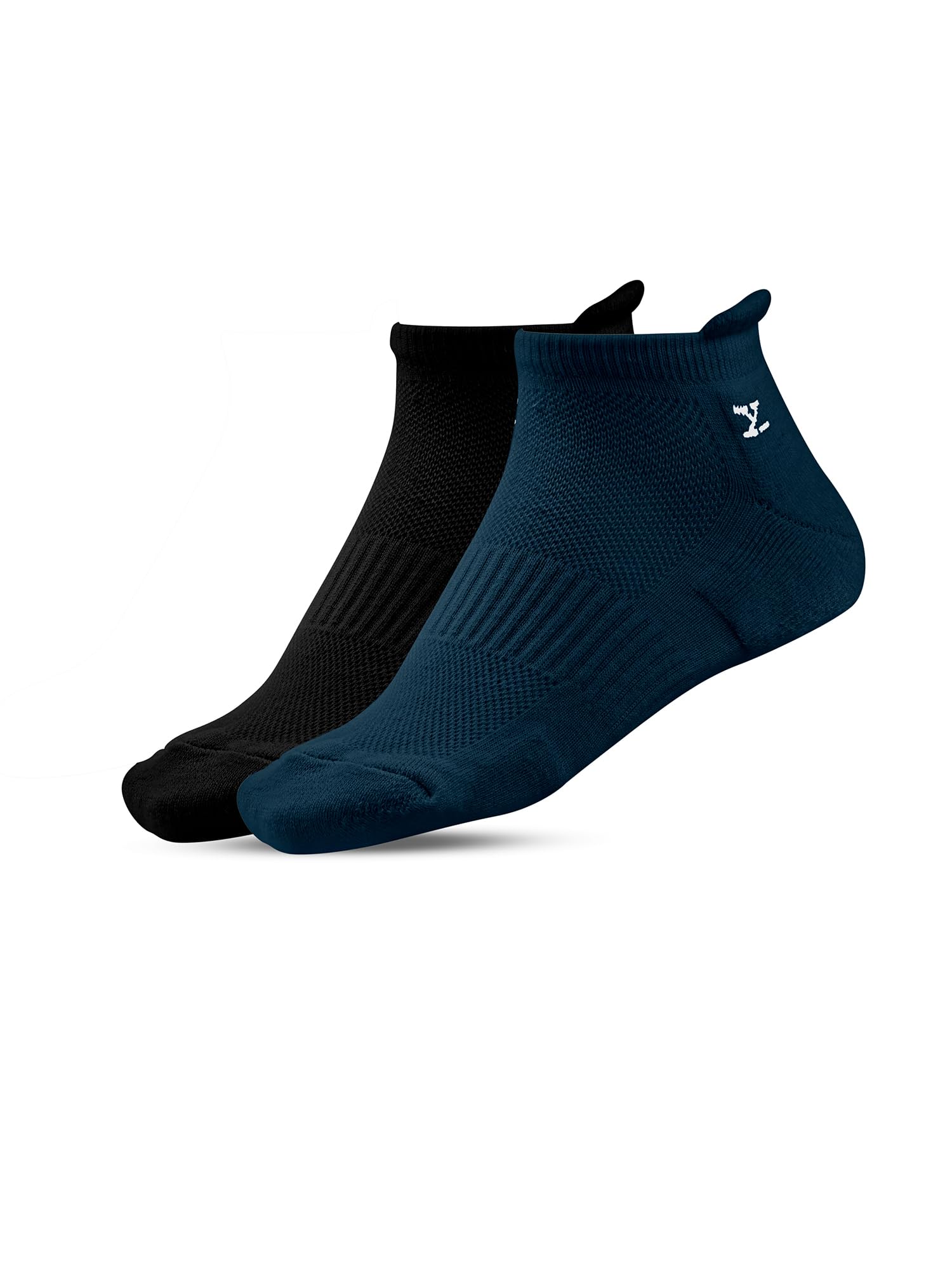 XYXX Men's Ankle Socks - Black & Blue