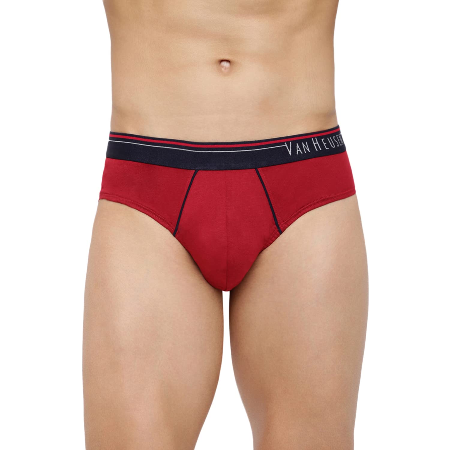 Van Heusen Men's Briefs - Deep Red, Grey Mel, Dark Navy - Image 2