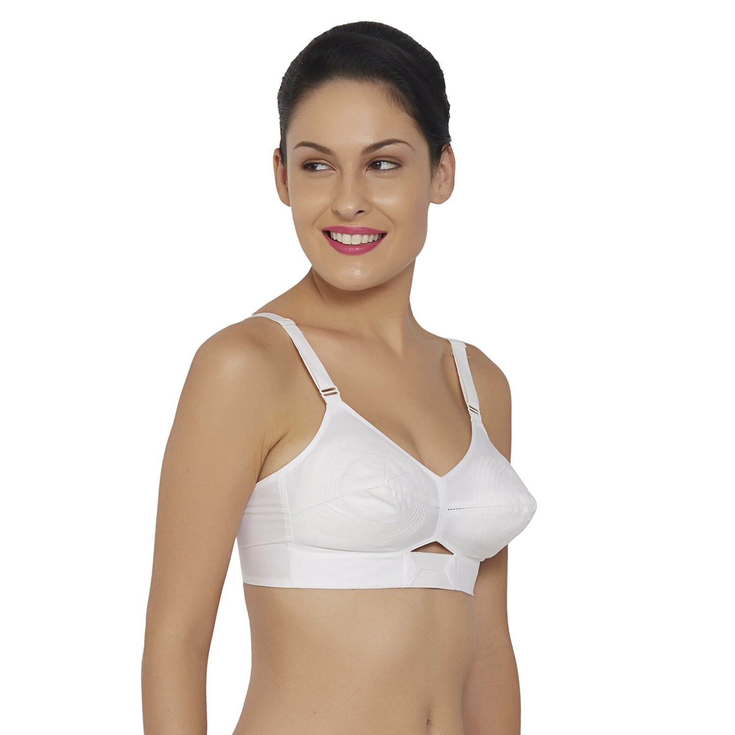 Libertina Duchess Cotton Straps Bra for Women - White - Image 4