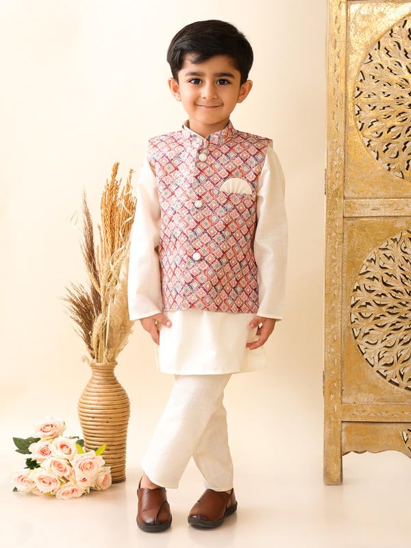 superminis Boys Cotton Printed Kurta Pyjama Set - Image 2
