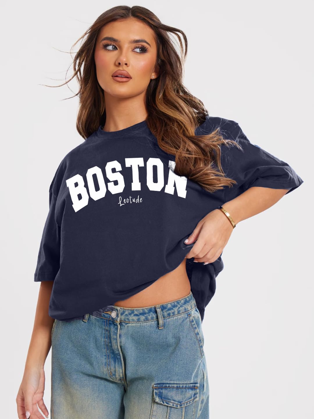 Navy Blue T-Shirt for Women - Image 3