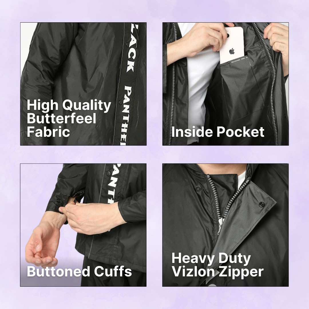 Citizen Black Panther Reversible Raincoat for Men - Image 4