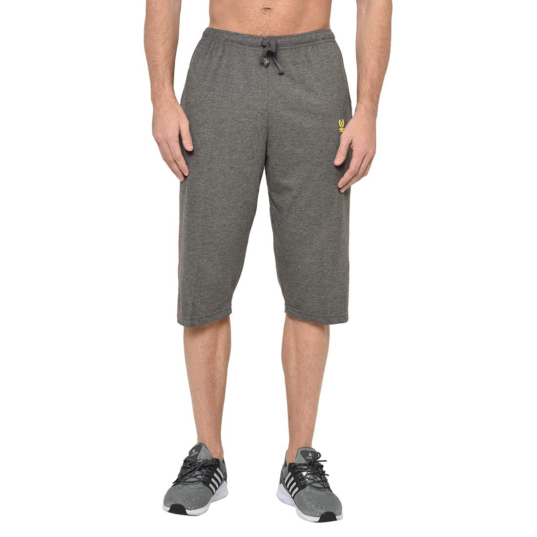 Mack Jonney Men Cotton Blended Capri - Dark Grey