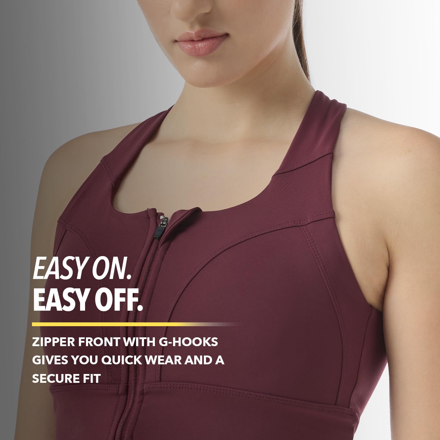 Boldfit Maroon Sports Bra for Women Wire-Free - Image 5