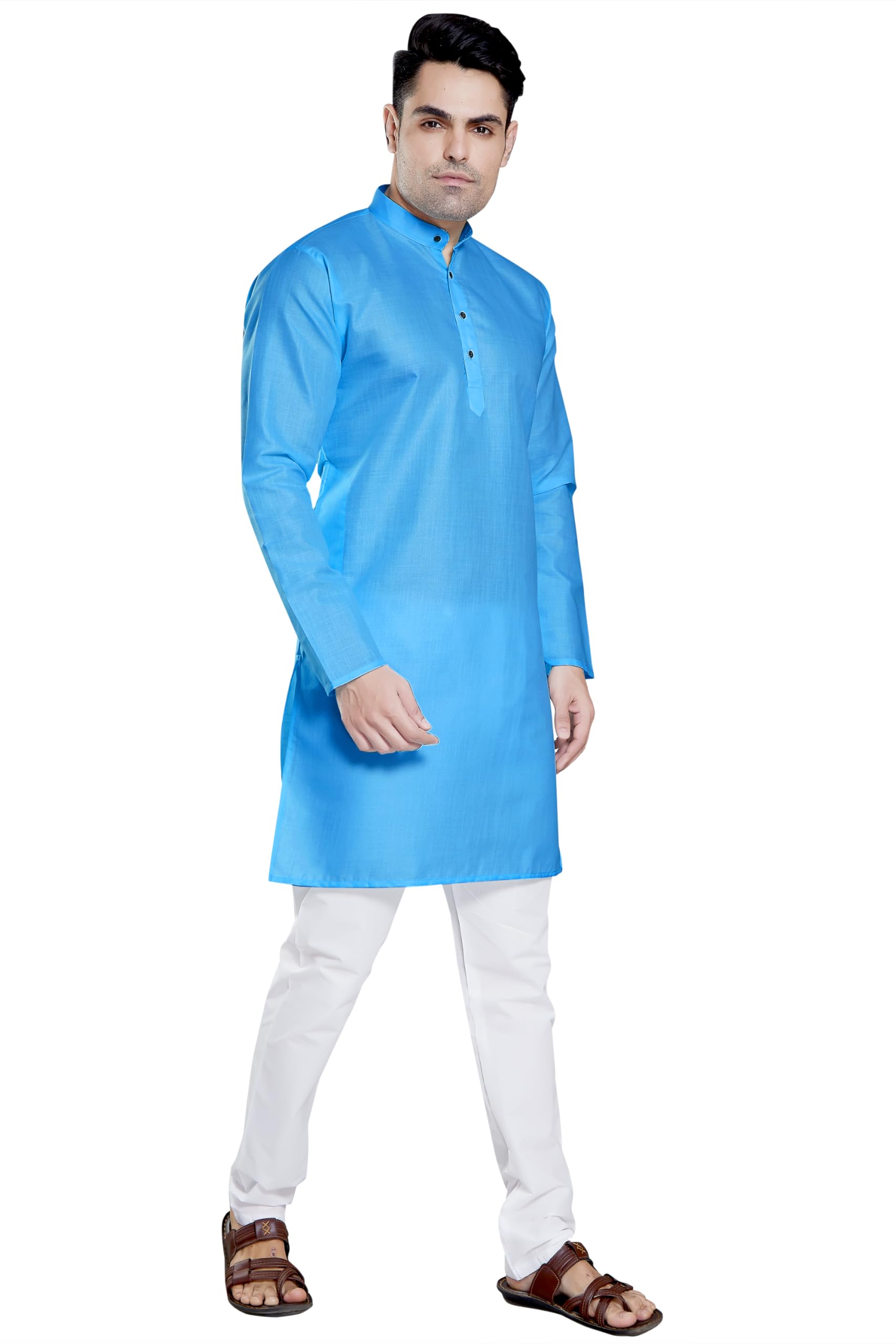 DIVISIVE Men's Kurta Pyjama Set - Cotton Blend - Image 2