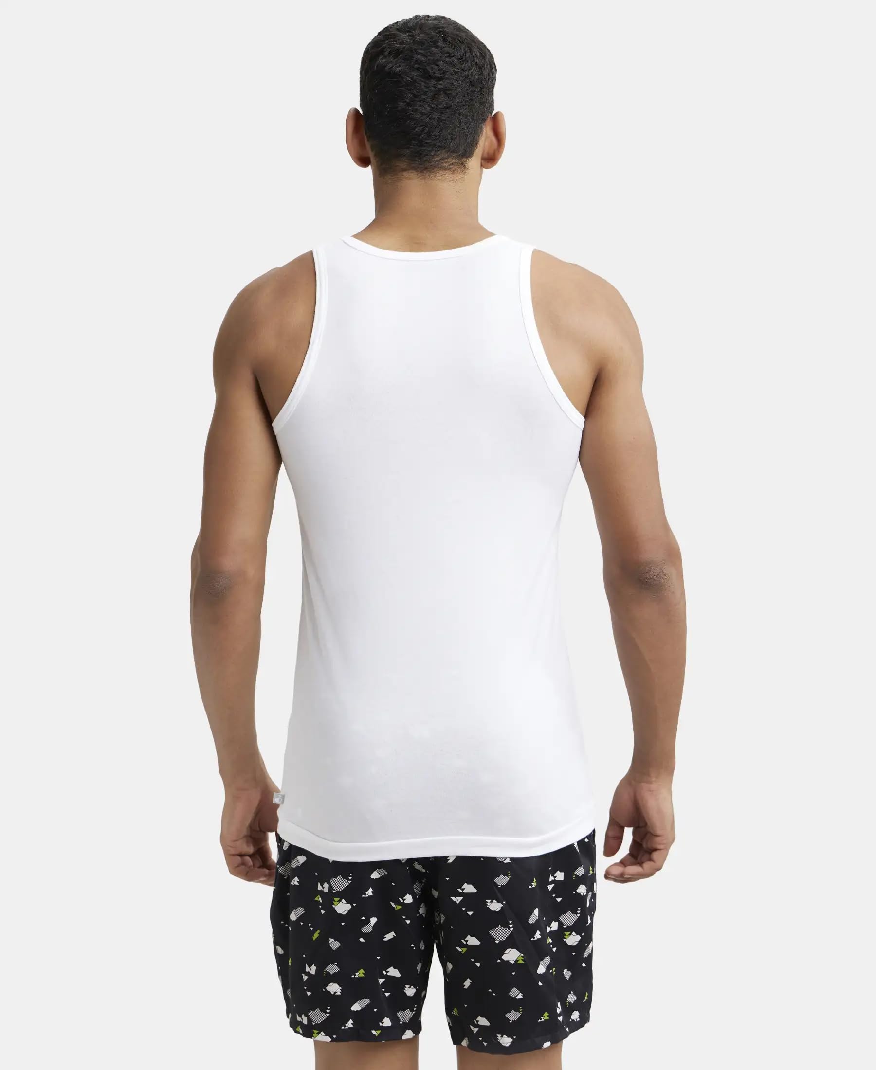 Jockey Men's Cotton Sleeveless Vest - White - Image 4