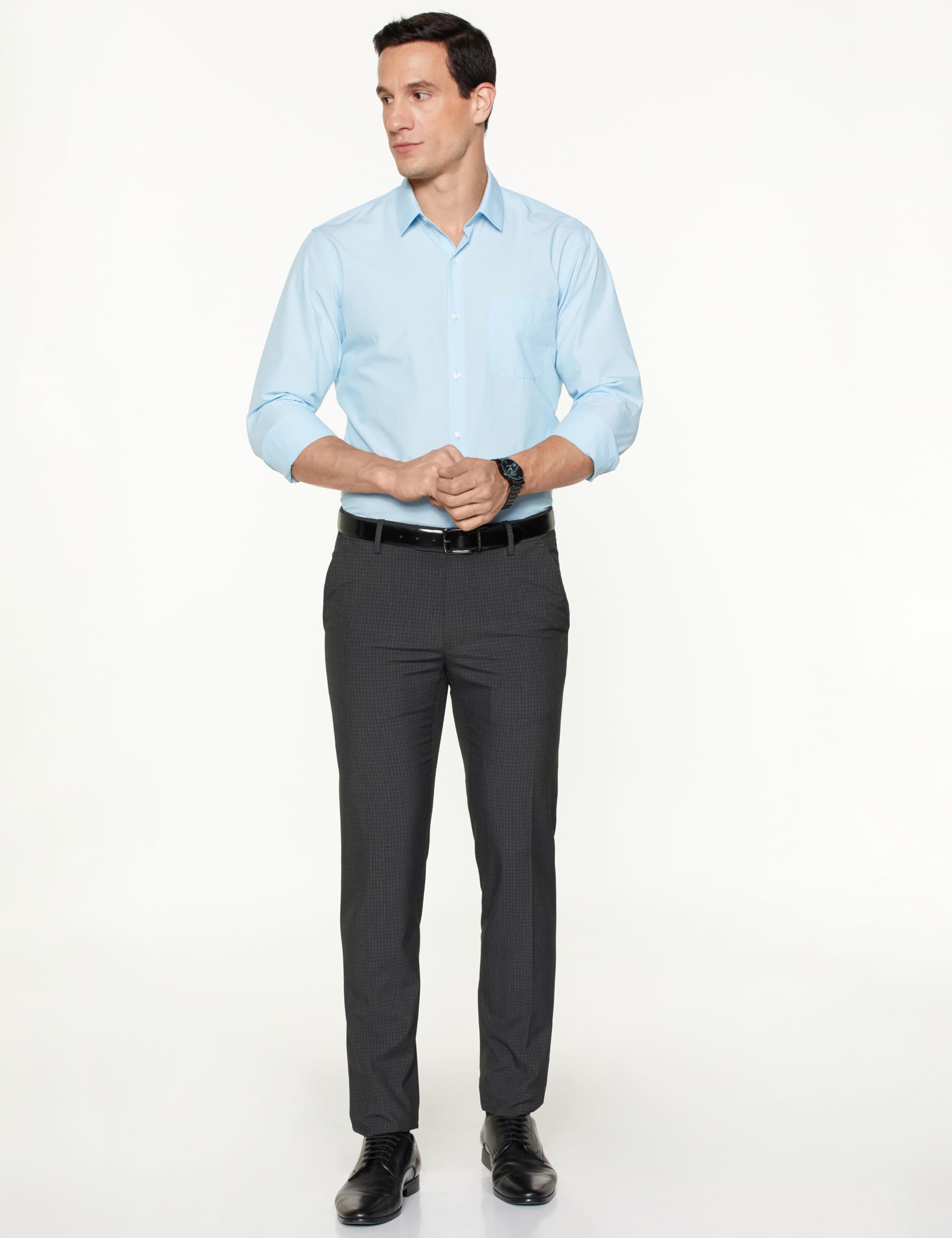 Peter England Men's Formal Trouser - Dark Grey - Image 2