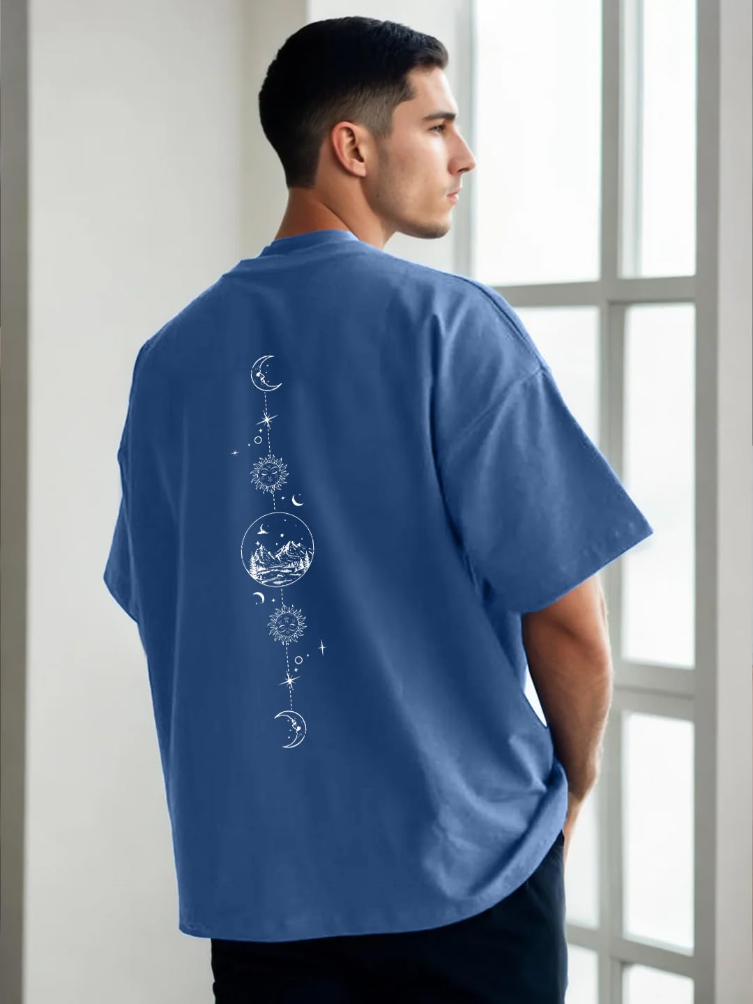 NOBERO Men's Graphic Tee - Marine Blue - Image 4