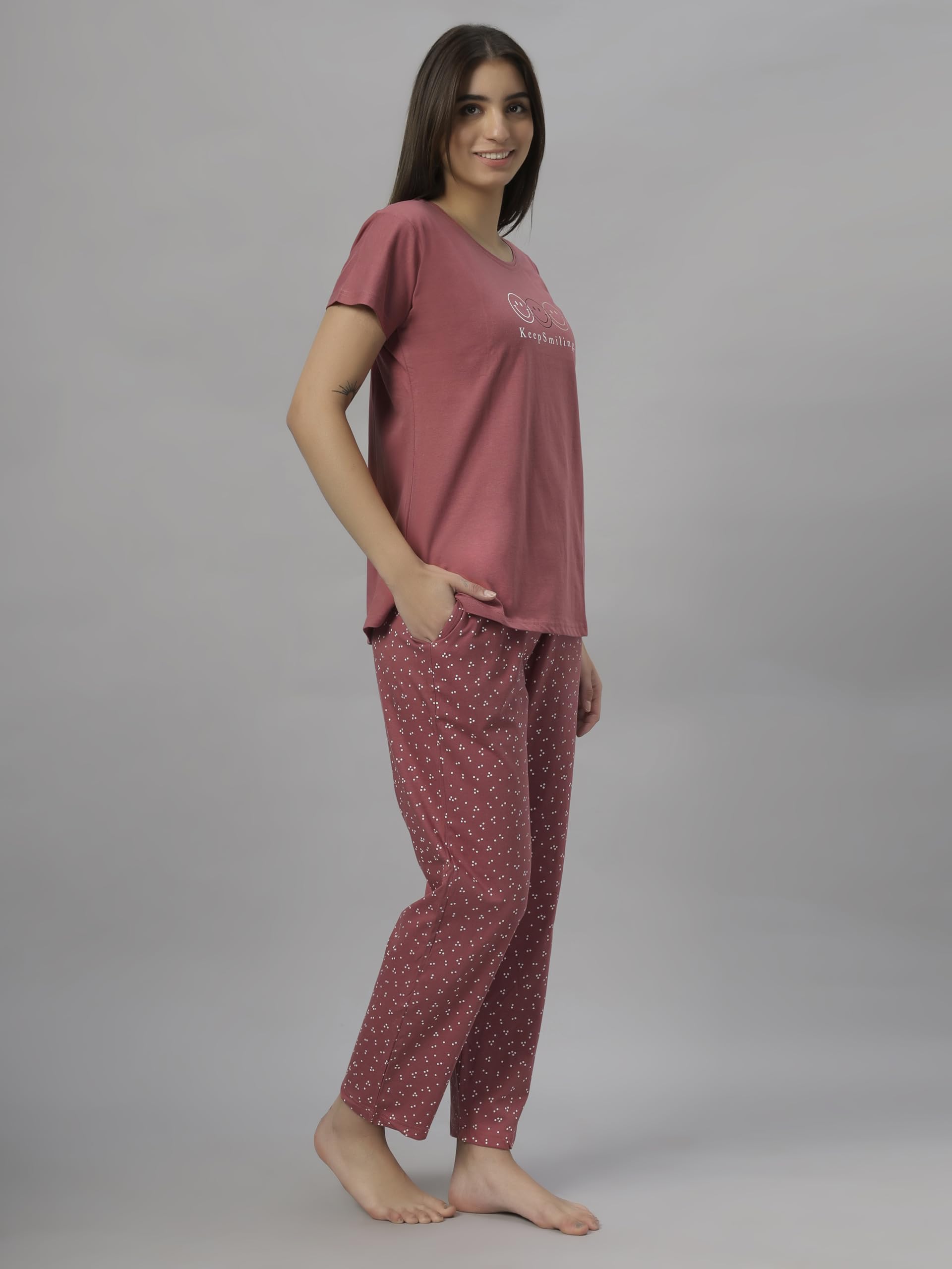 DZZO Women Cotton Printed Night Suit - Image 3