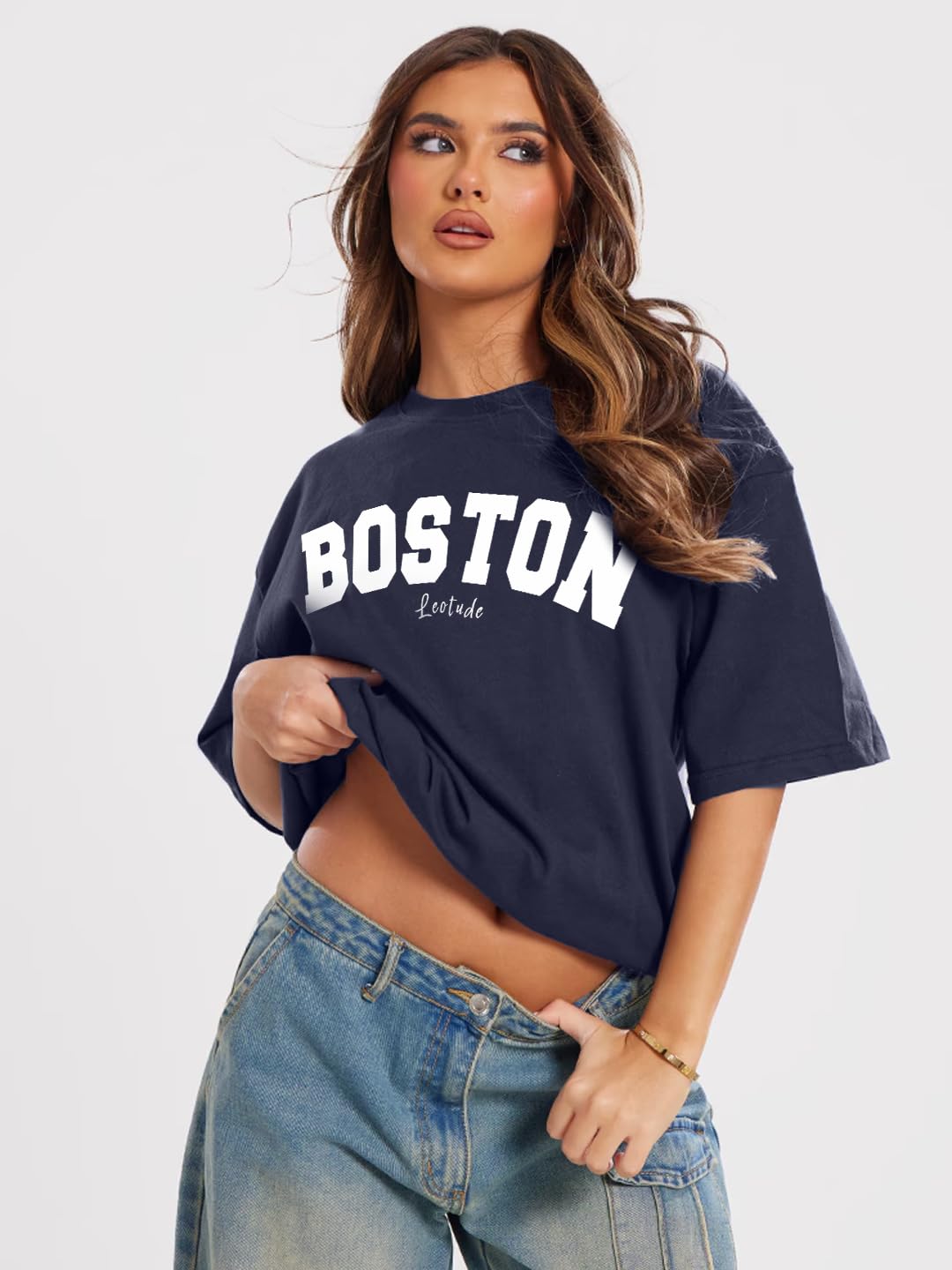 Navy Blue T-Shirt for Women - Image 2