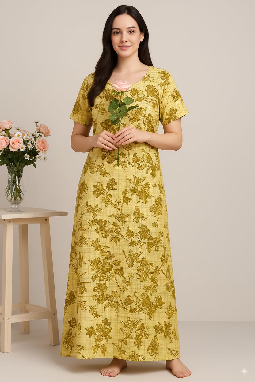 Cotton Nighties for Women with Pockets - Image 3