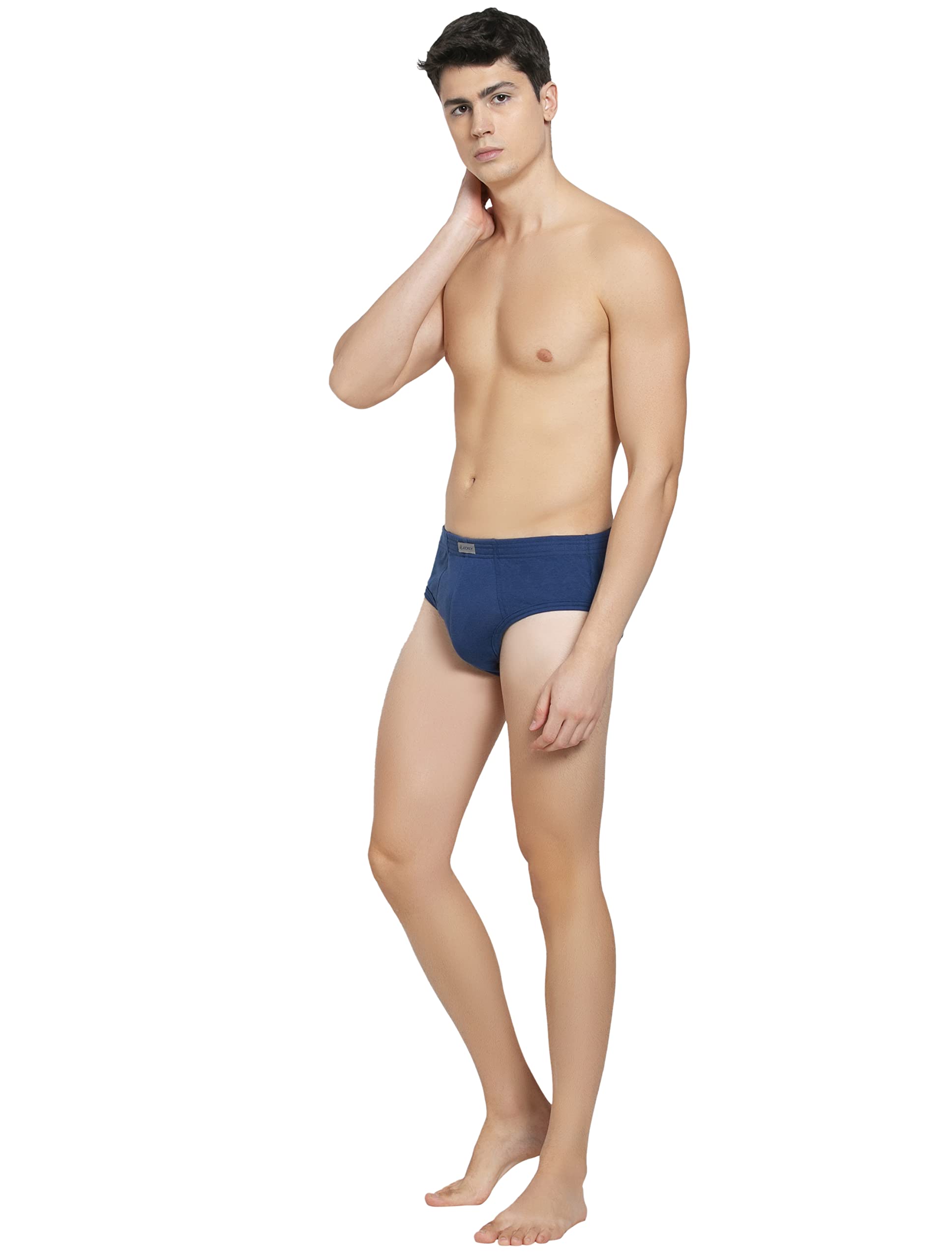 Jockey Men's Estate Blue Cotton Briefs - Image 5