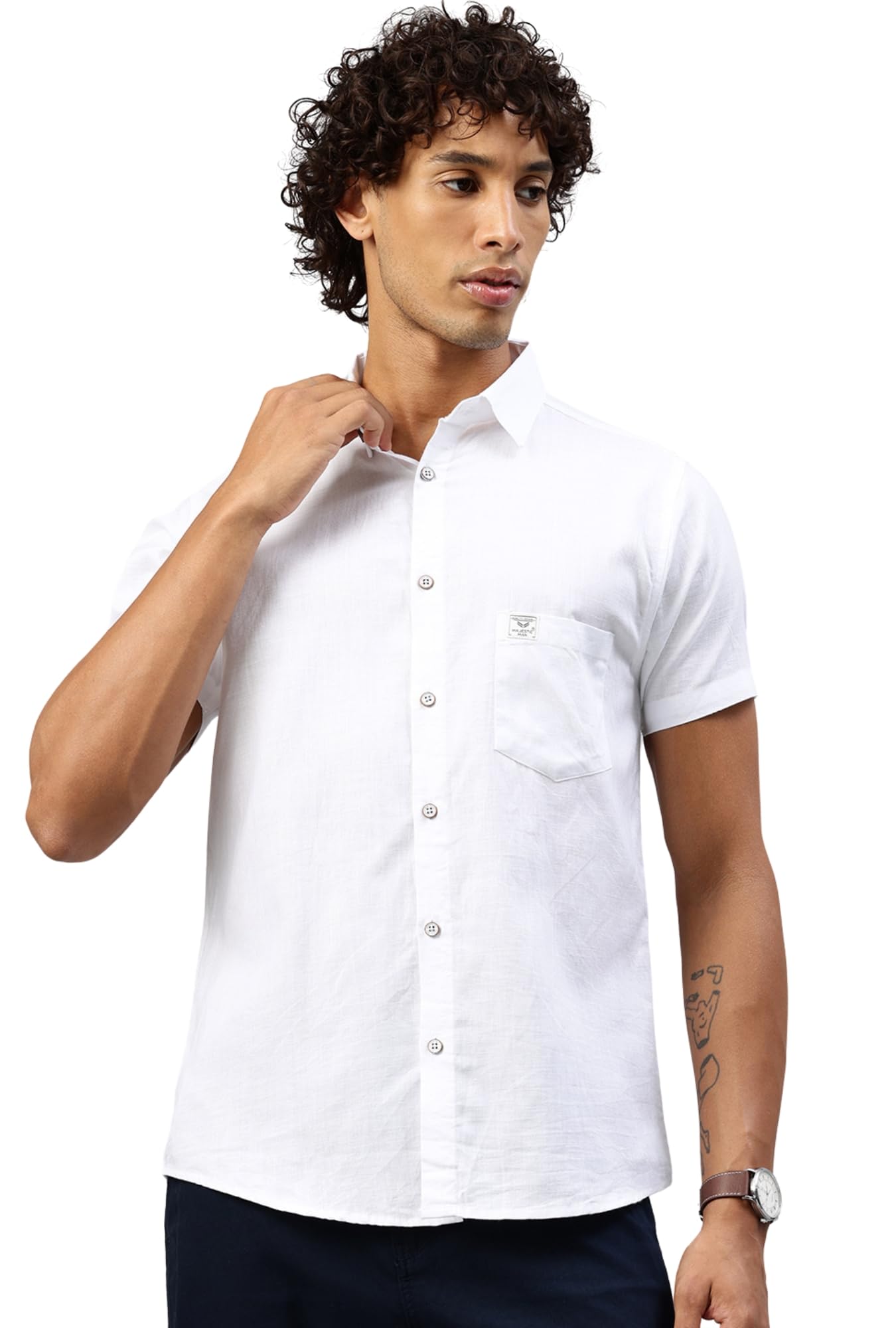 Majestic Man Casual Shirt - Milky White