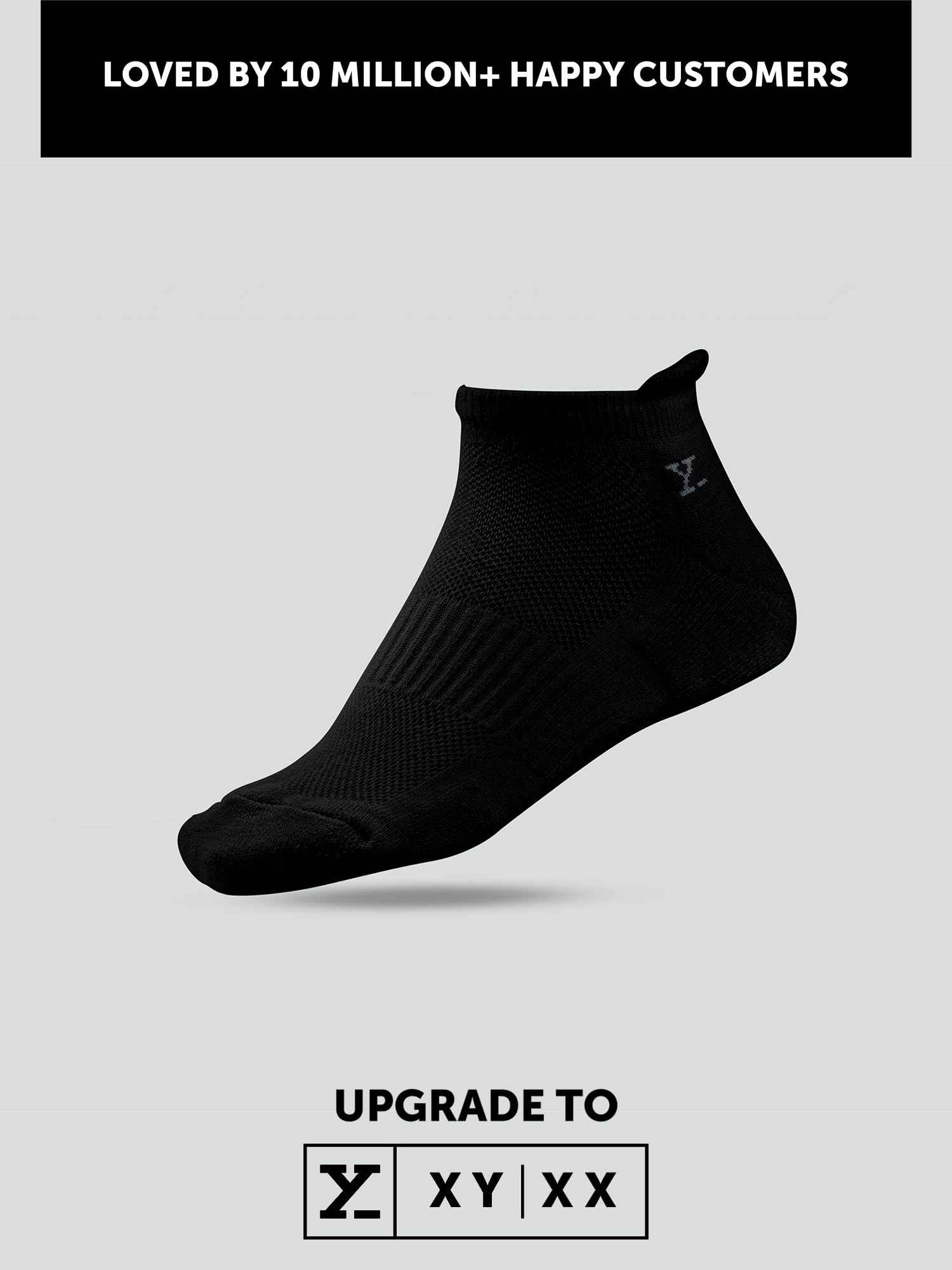 XYXX Men's Ankle Socks - Black & Blue - Image 4